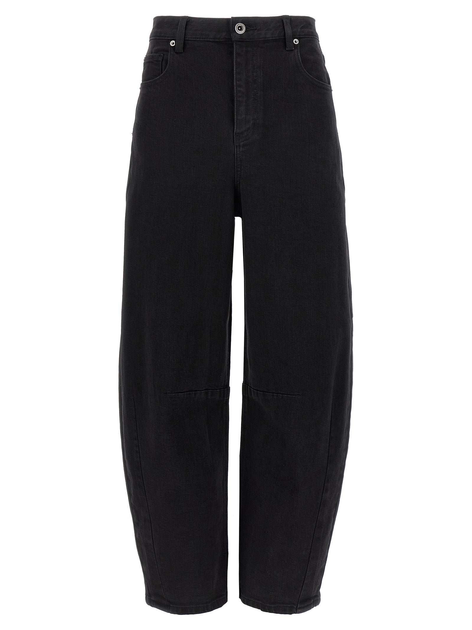 Self-Portrait Black Cotton High-Waisted Women's Jean