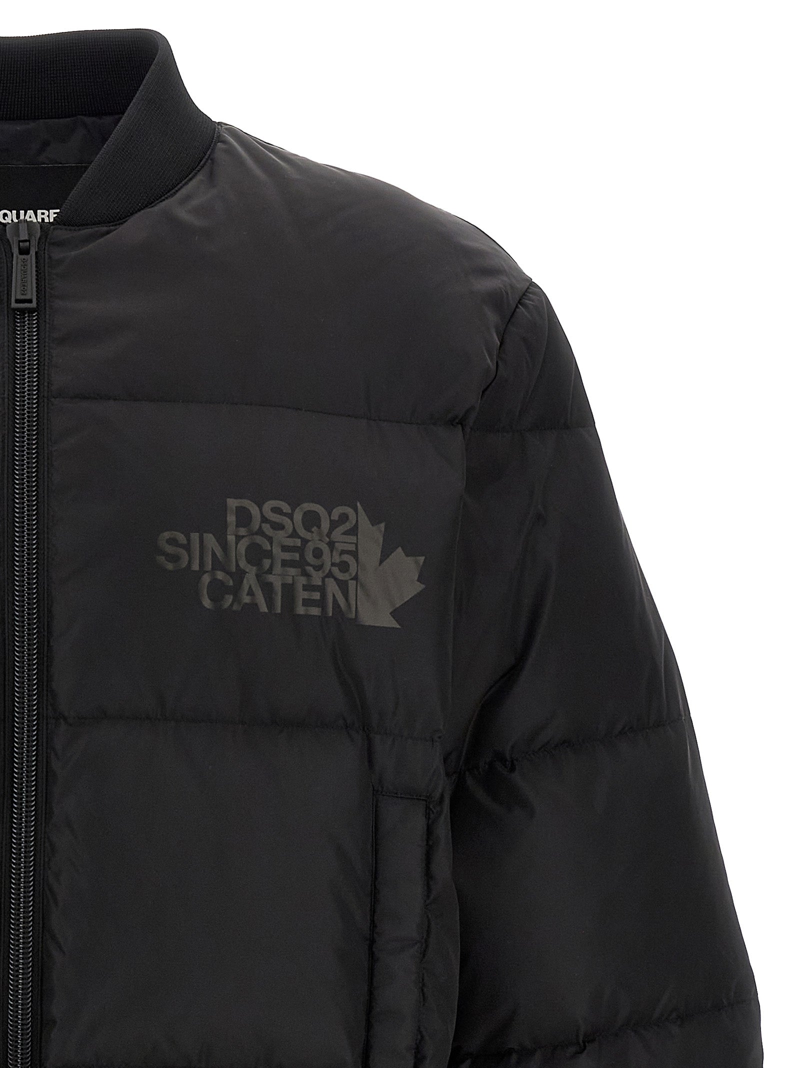 Dsquared² Black Polyamide Men's Bomber
