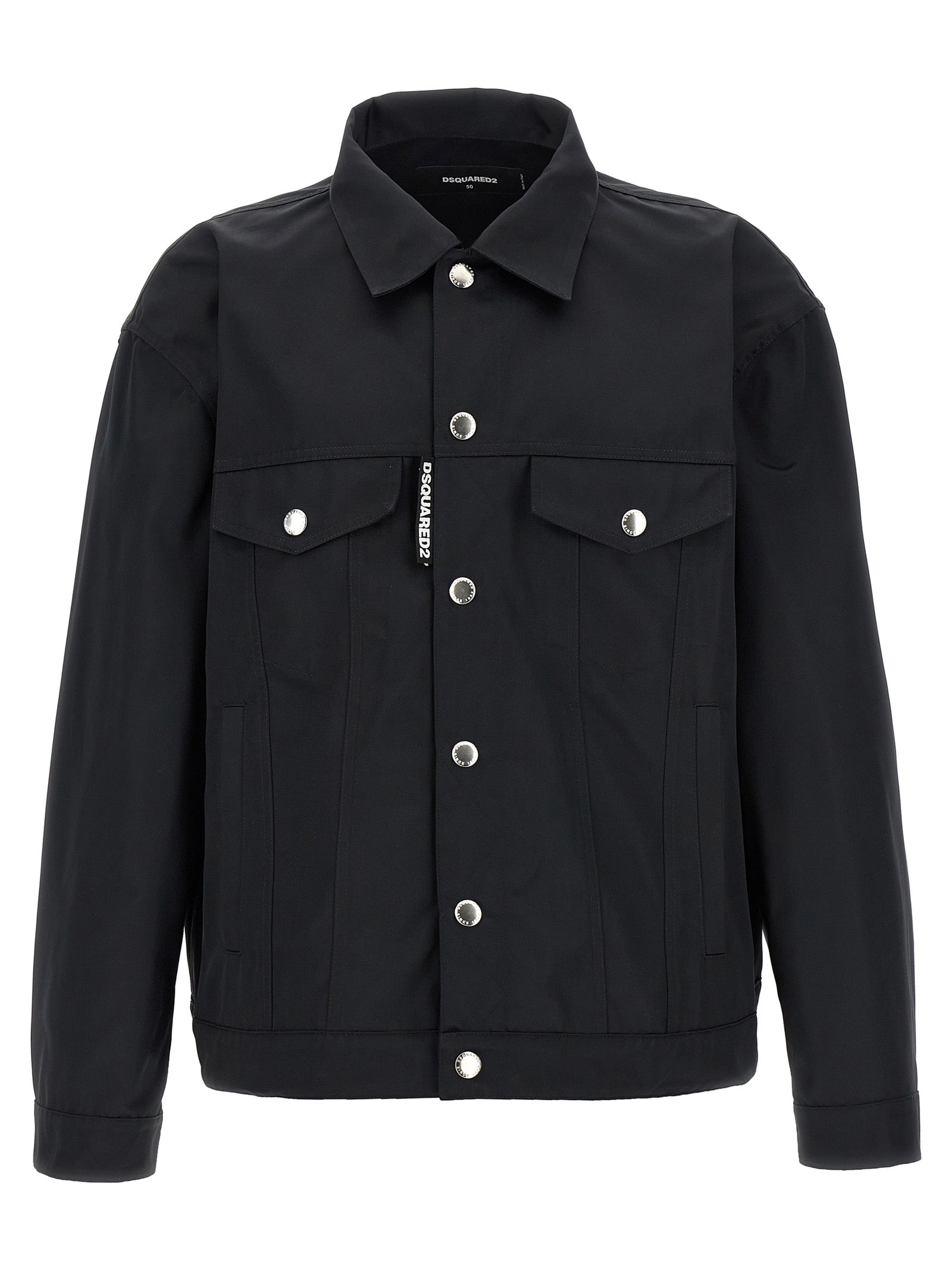 Dsquared² Black Polyester Full-Length Men's Jacket