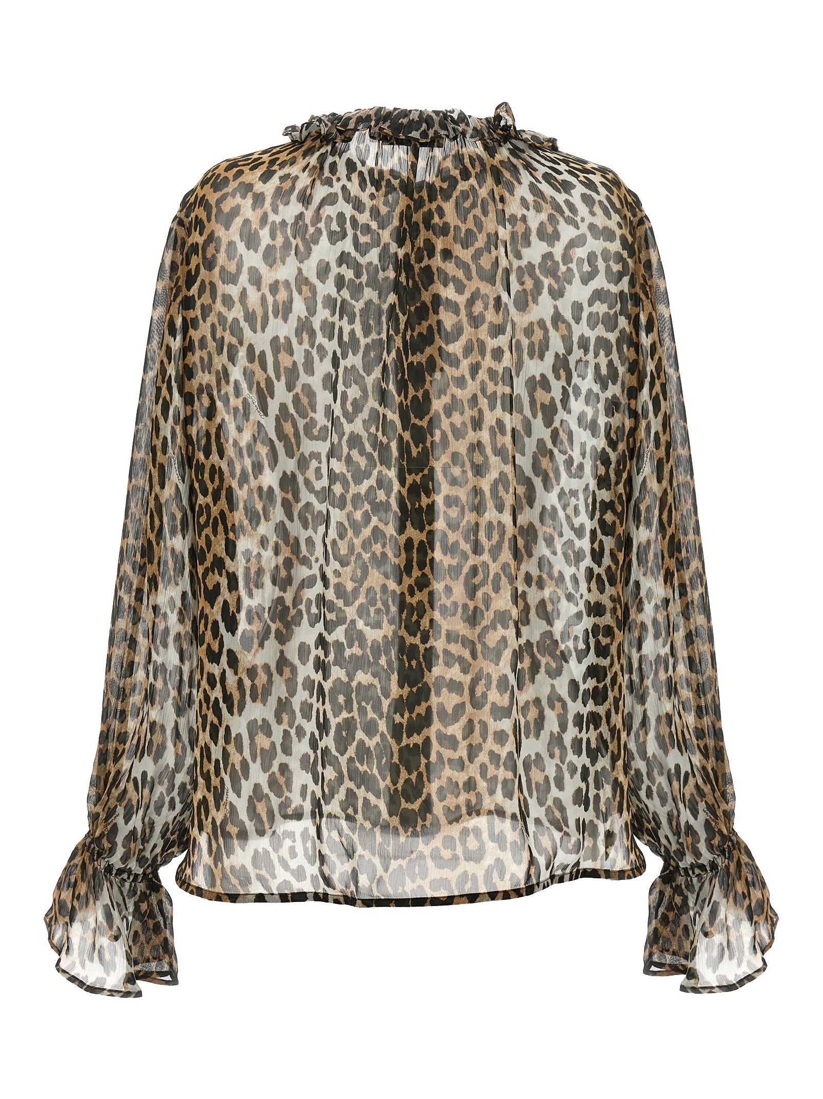 Ganni Brown Viscose Women's Blouse