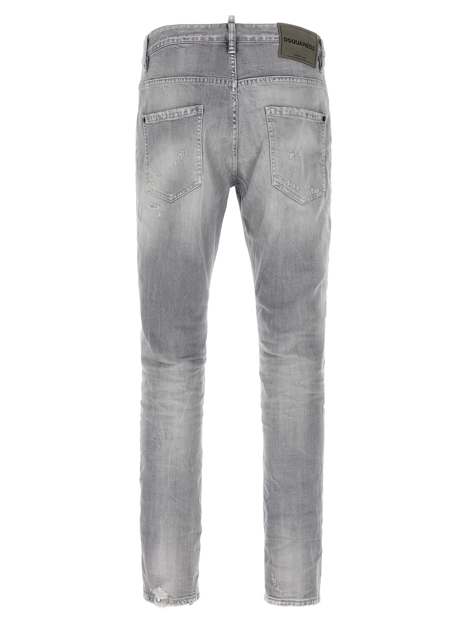 Dsquared² Gray Cotton Relaxed Fit Men's Jeans
