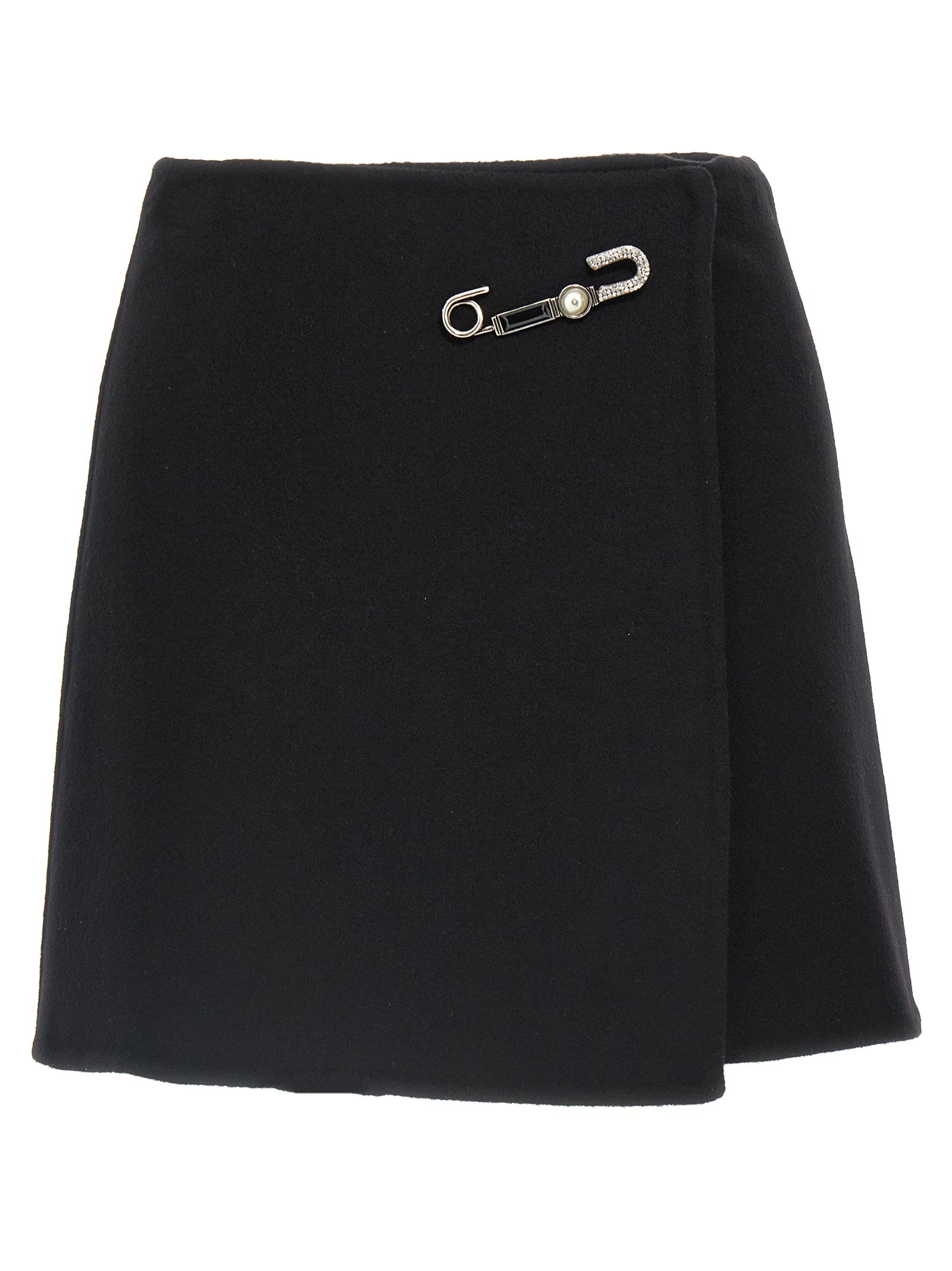 Ermanno Scervino Black Virgin Wool Long Women's Skirt