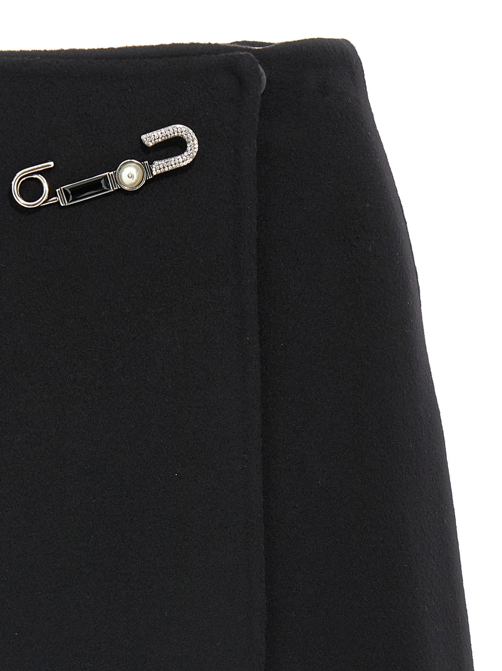 Ermanno Scervino Black Virgin Wool Long Women's Skirt