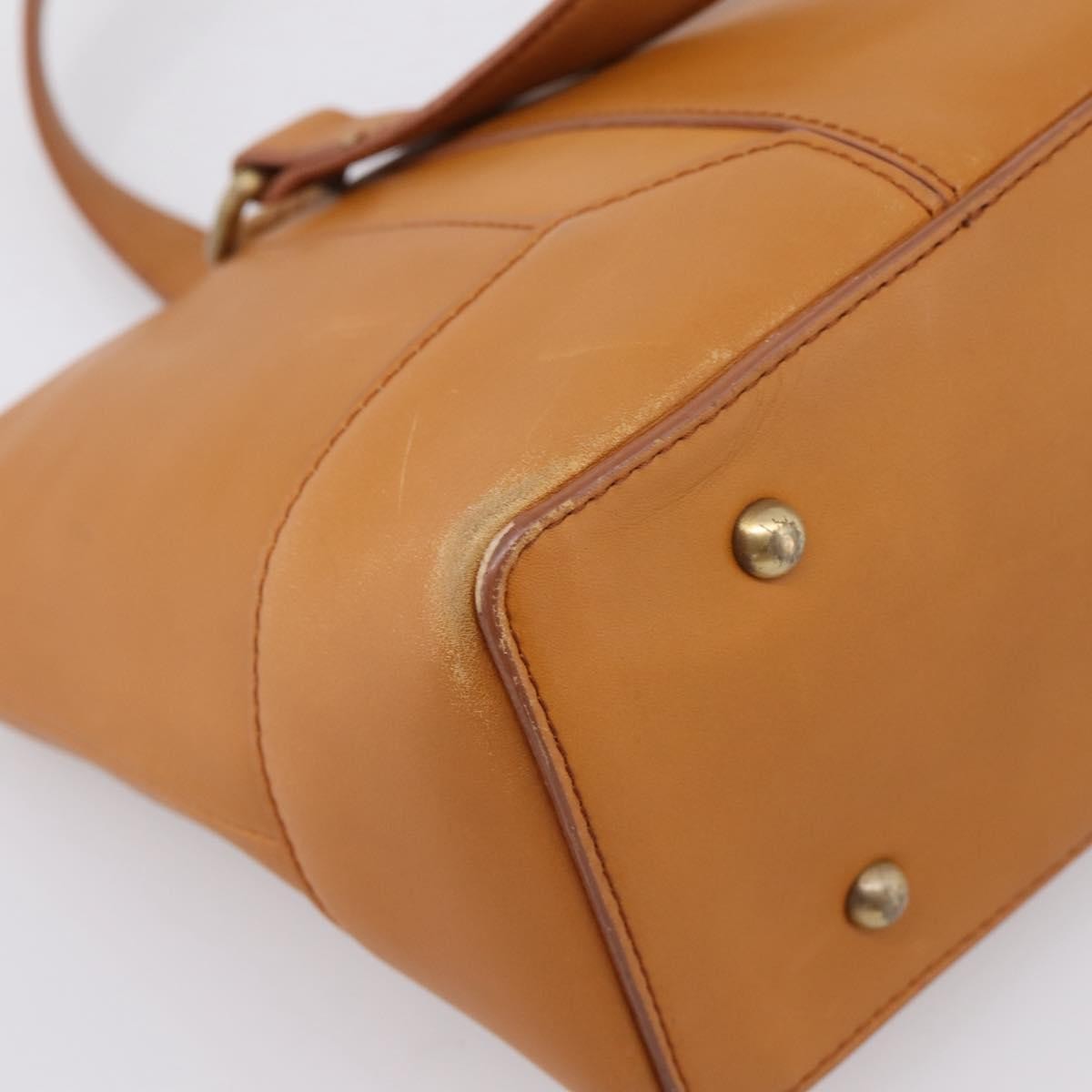 Burberry Handbag Leather Brown Leather Handbag (Pre-Owned)