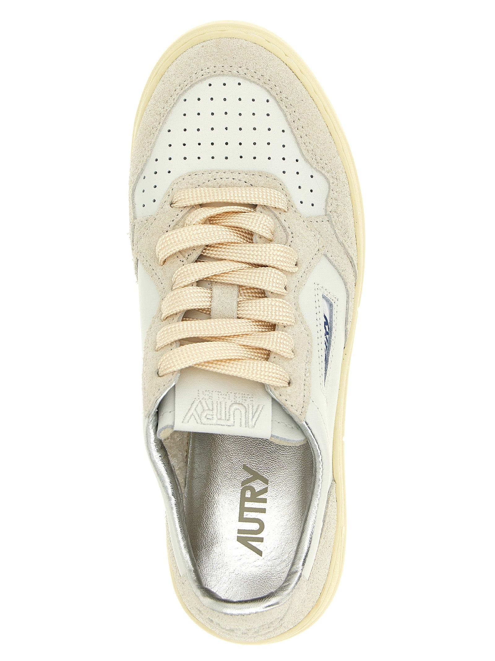 Autry Beige Cowhide Low Top Women's Sneakers