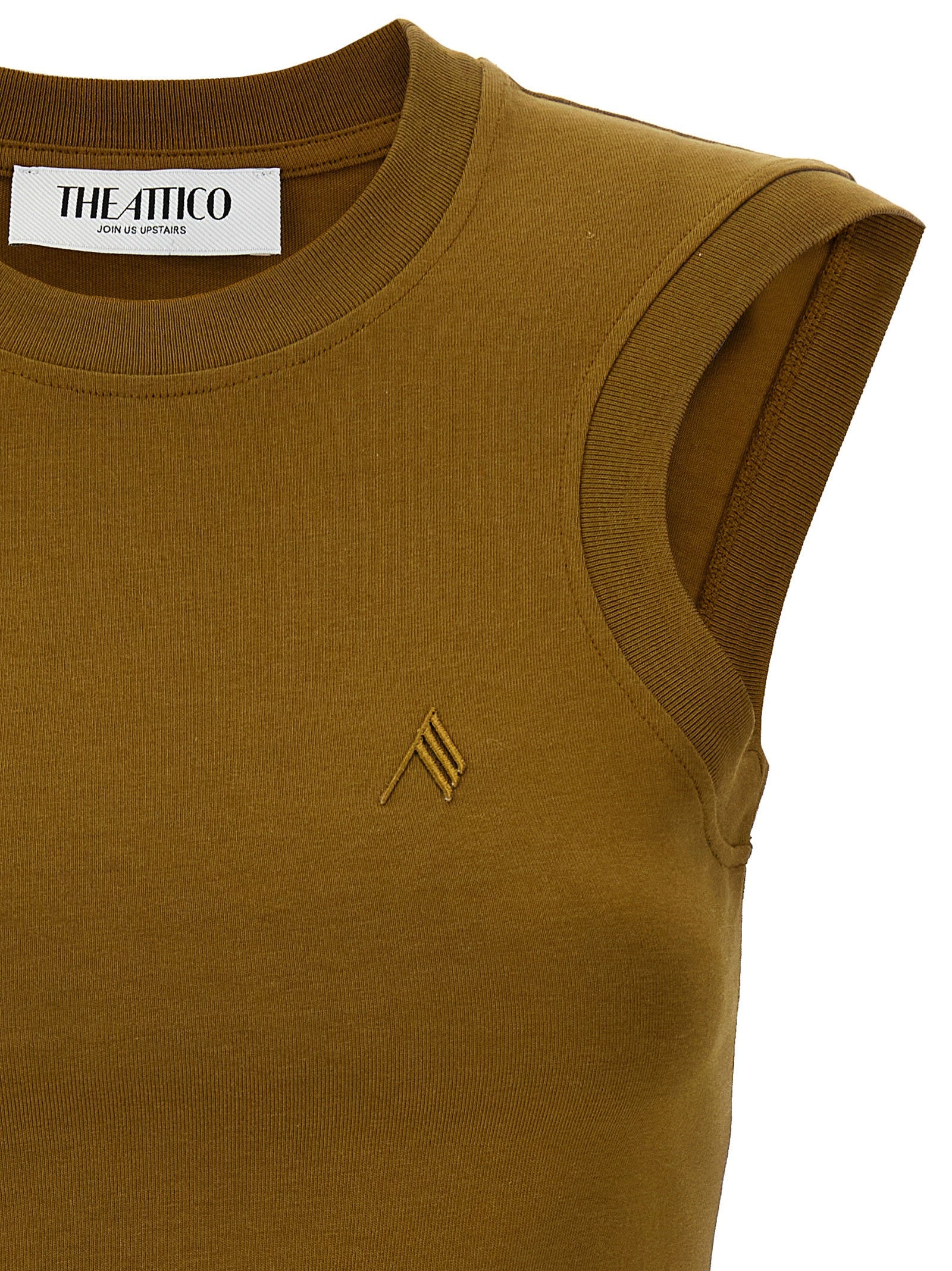 The Attico Bicolor Cotton Sleeveles Women's T-Shirt
