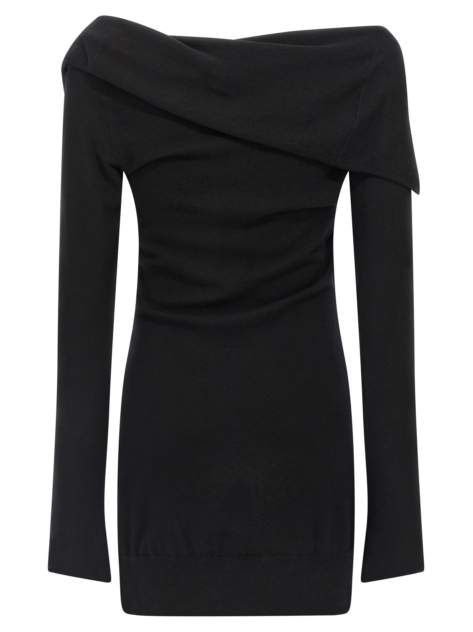 The Attico Black Virgin Wool Short Women's Dress
