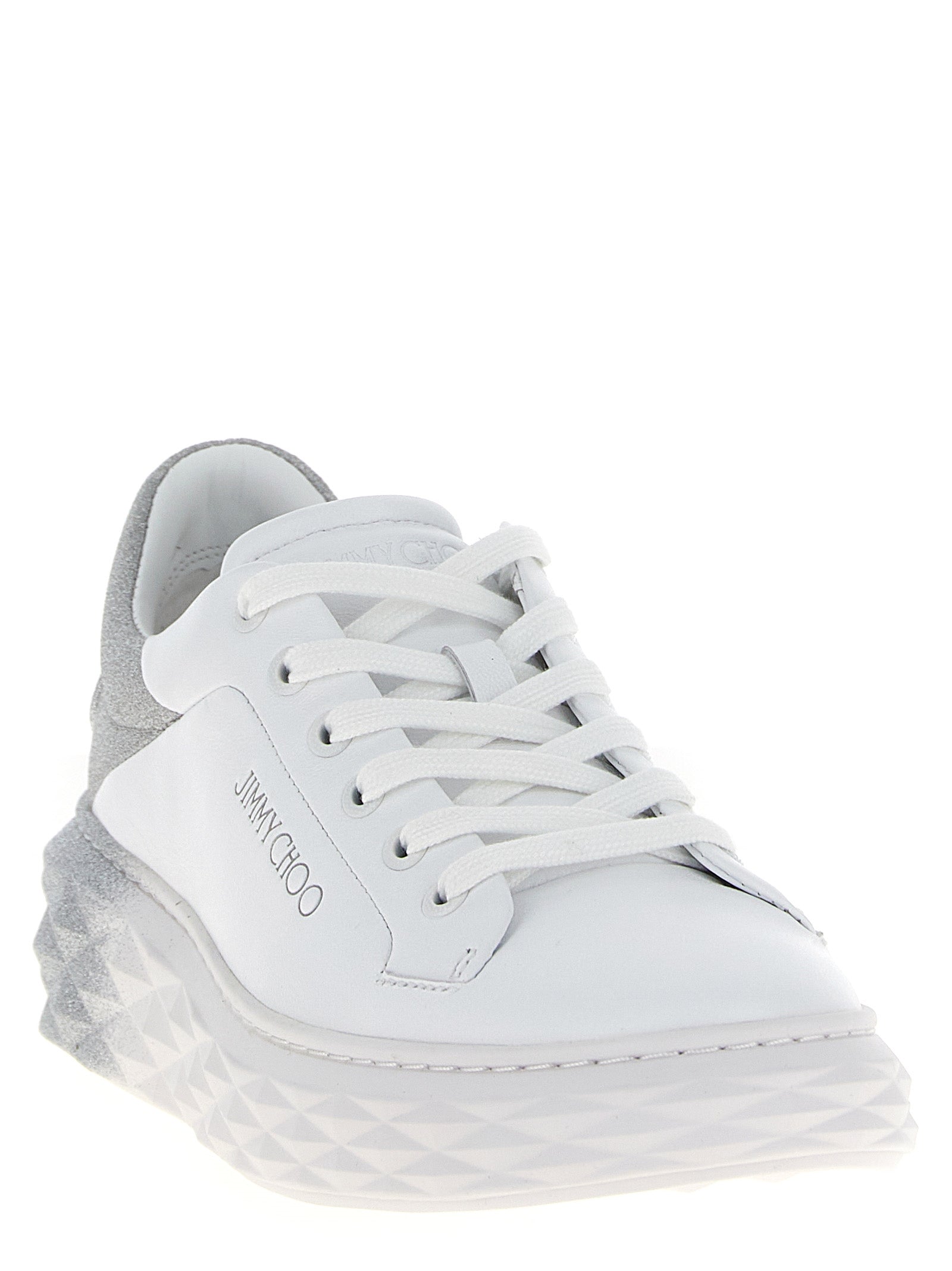 Jimmy Choo Silver Leather Chunky Women's Sneakers