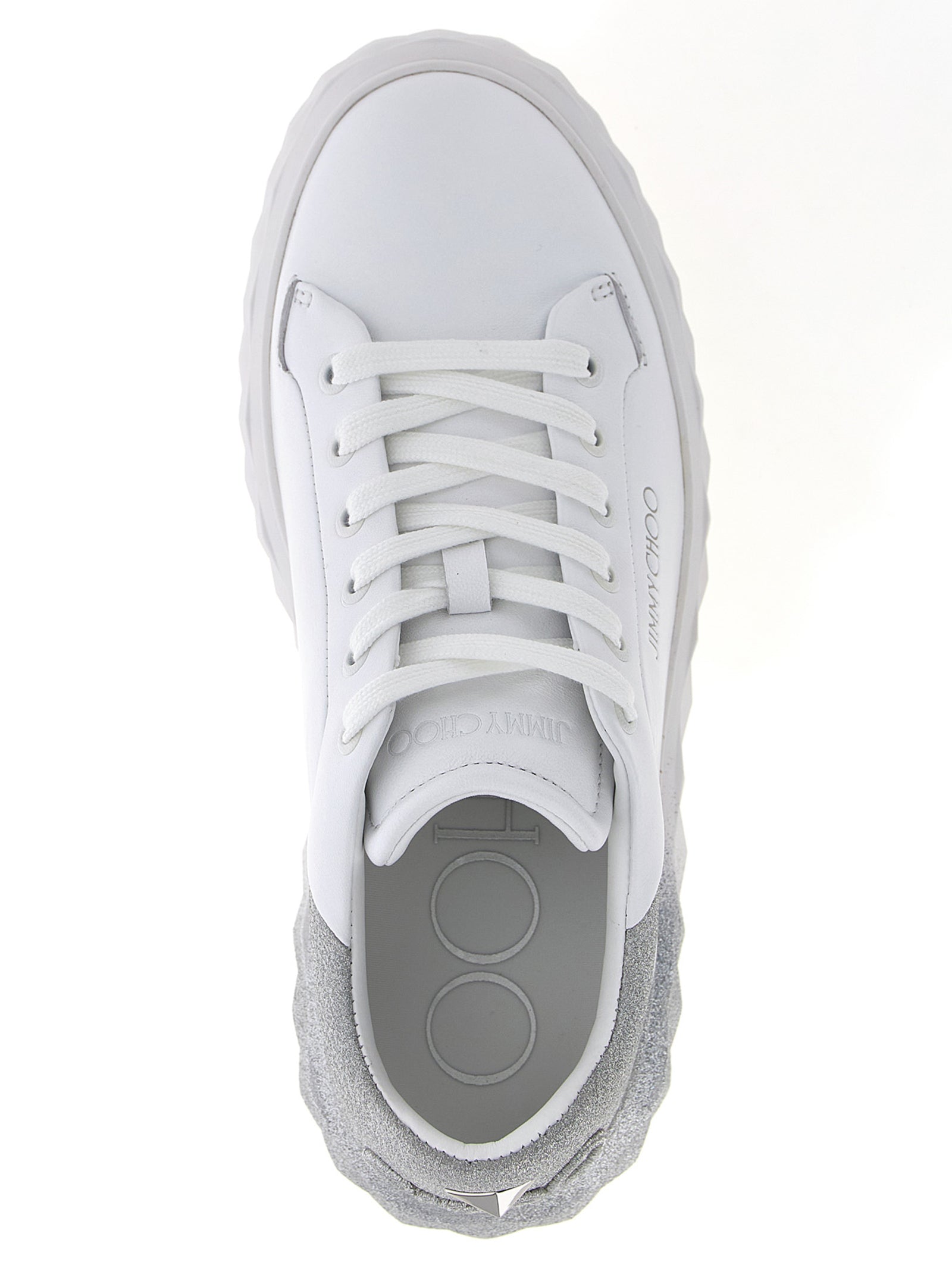 Jimmy Choo Silver Leather Chunky Women's Sneakers