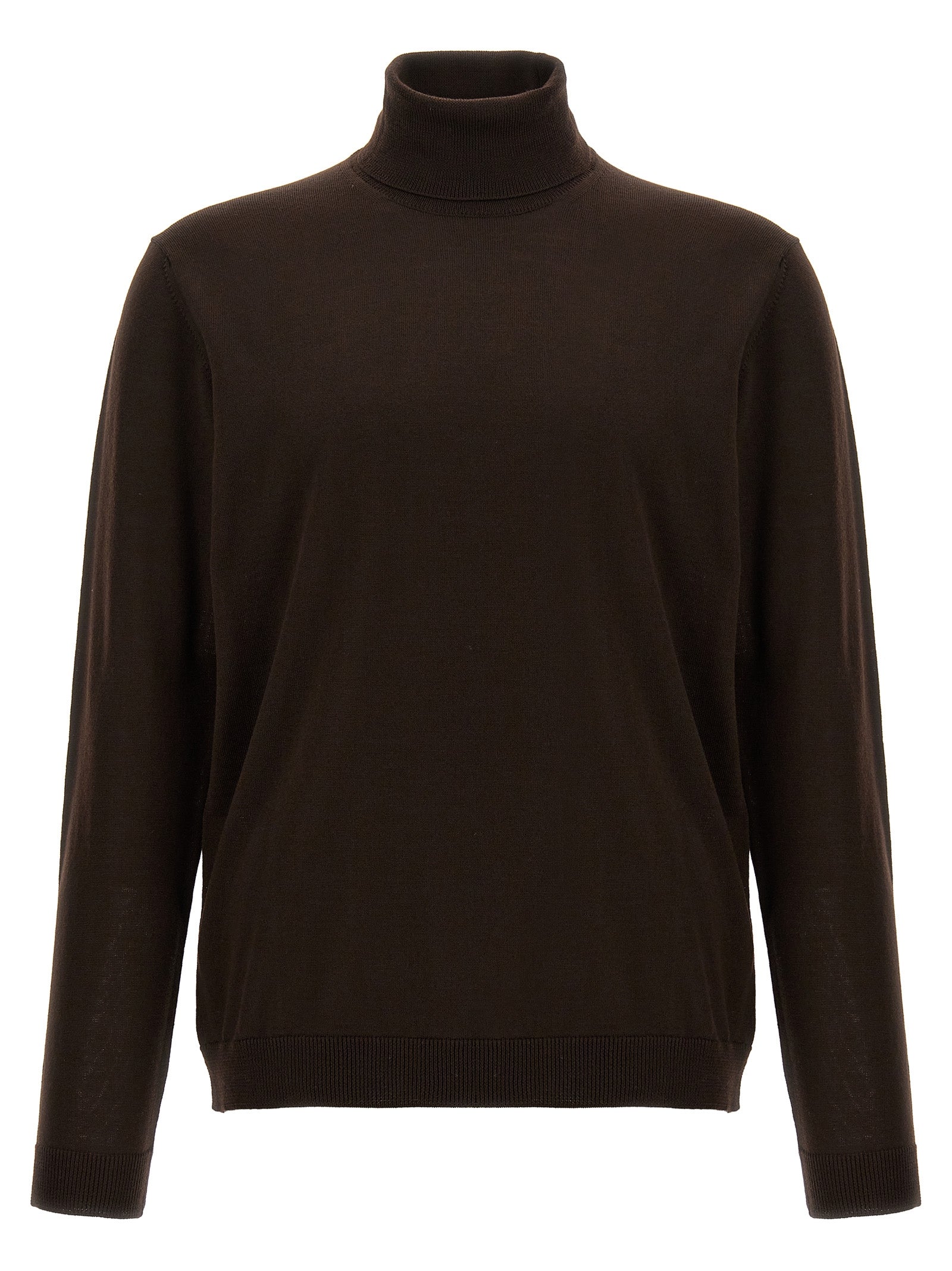Roberto Collina Brown Merino Wool Men's Cardigan