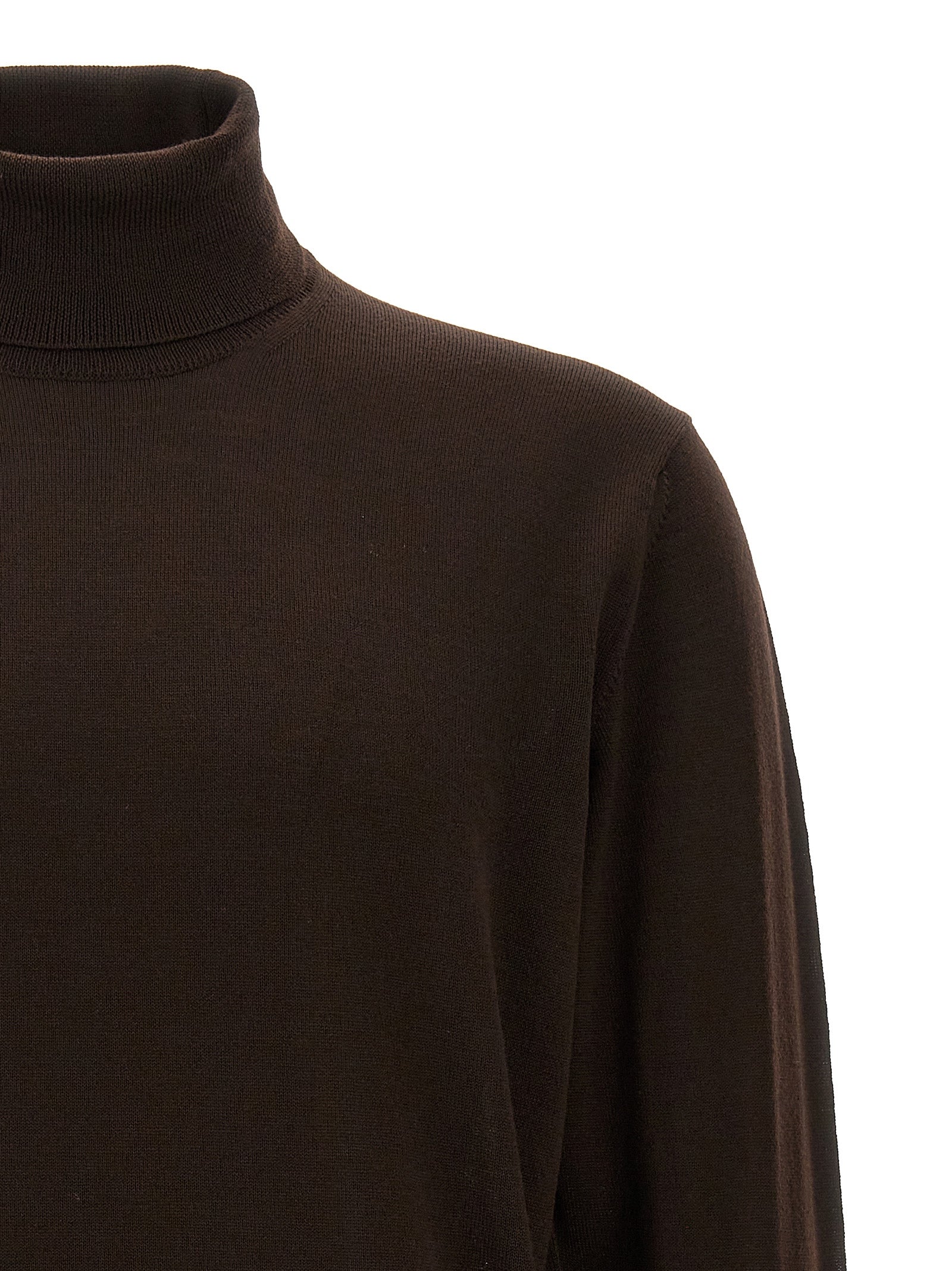 Roberto Collina Brown Merino Wool Men's Cardigan
