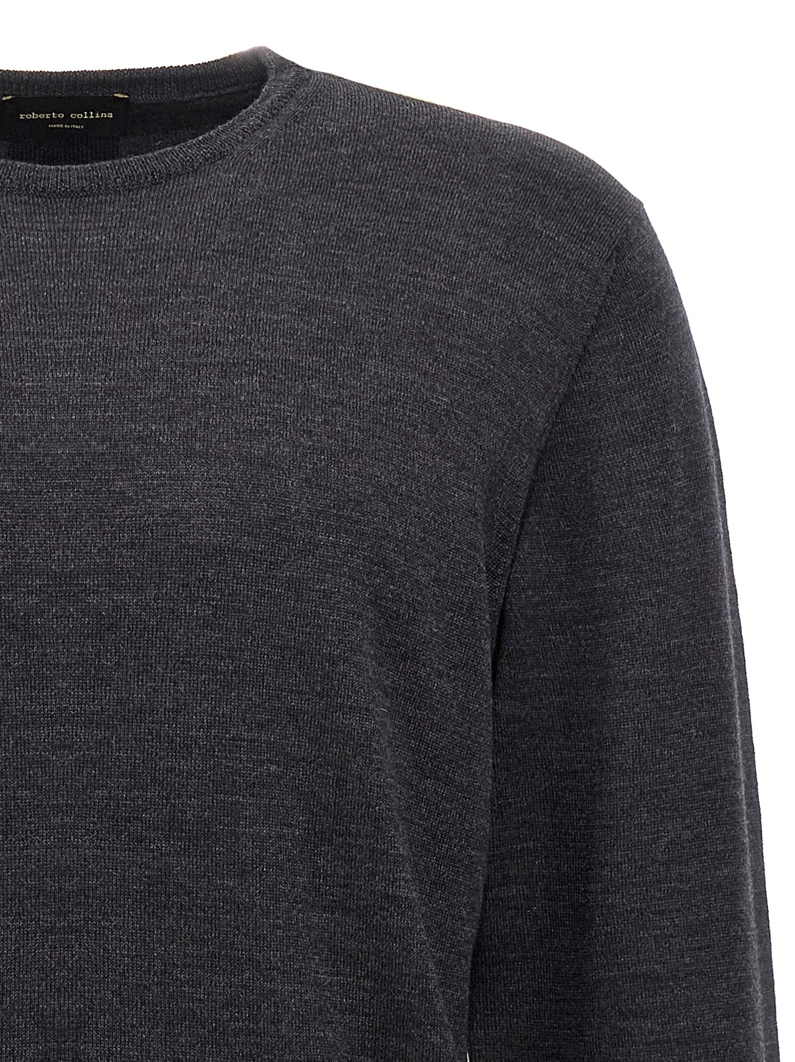 Roberto Collina Gray Merino Wool Men's Cardigan