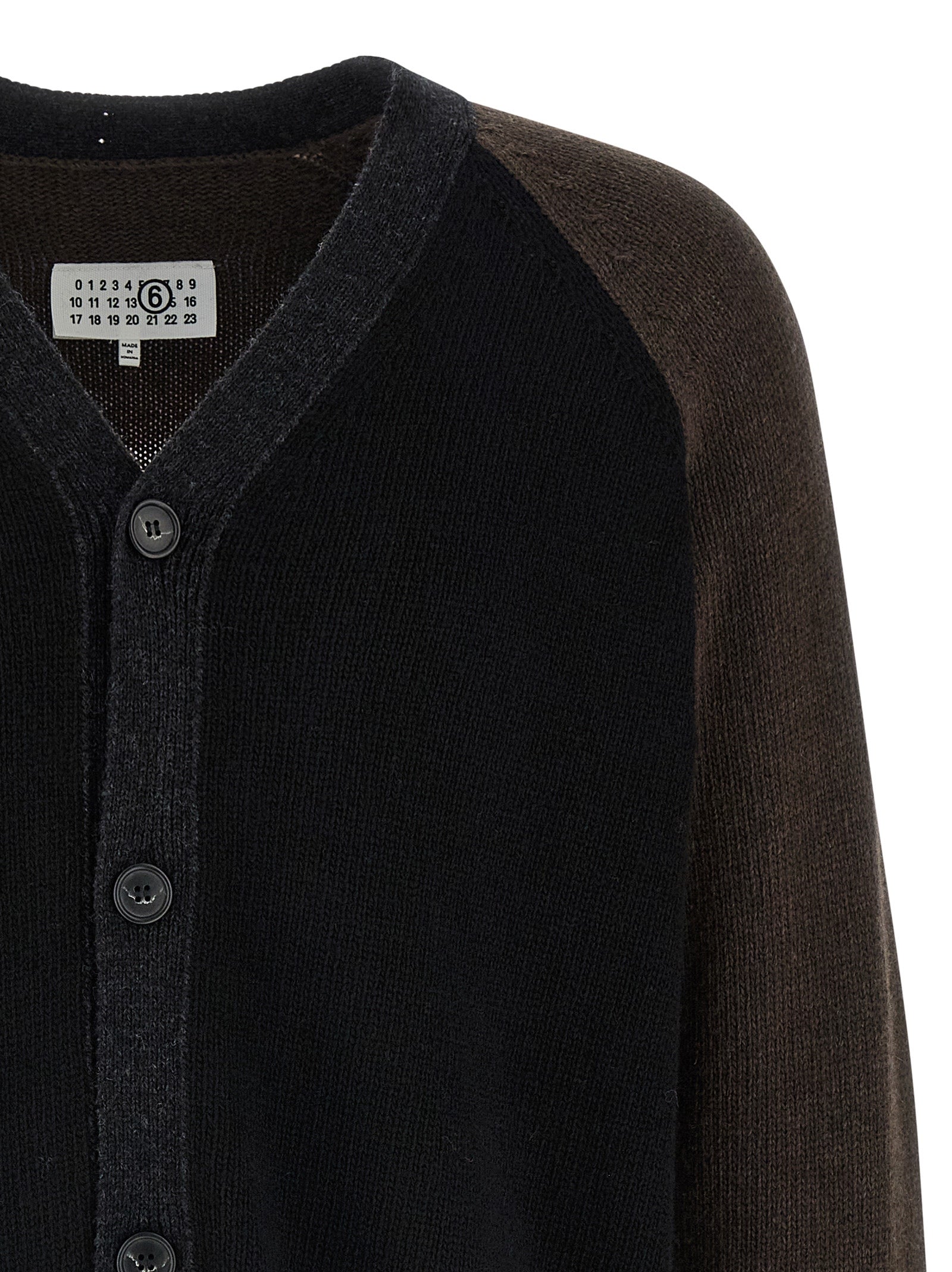 MM6 Maison Margiela Multicolor Wool Men's Cardigan