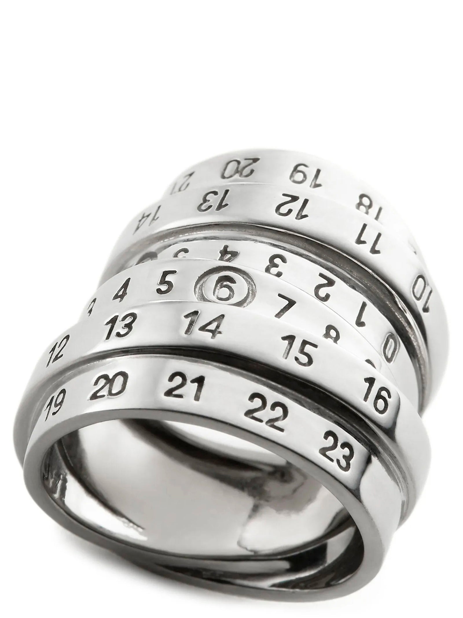MM6 Maison Margiela Silver Brass Women's Ring