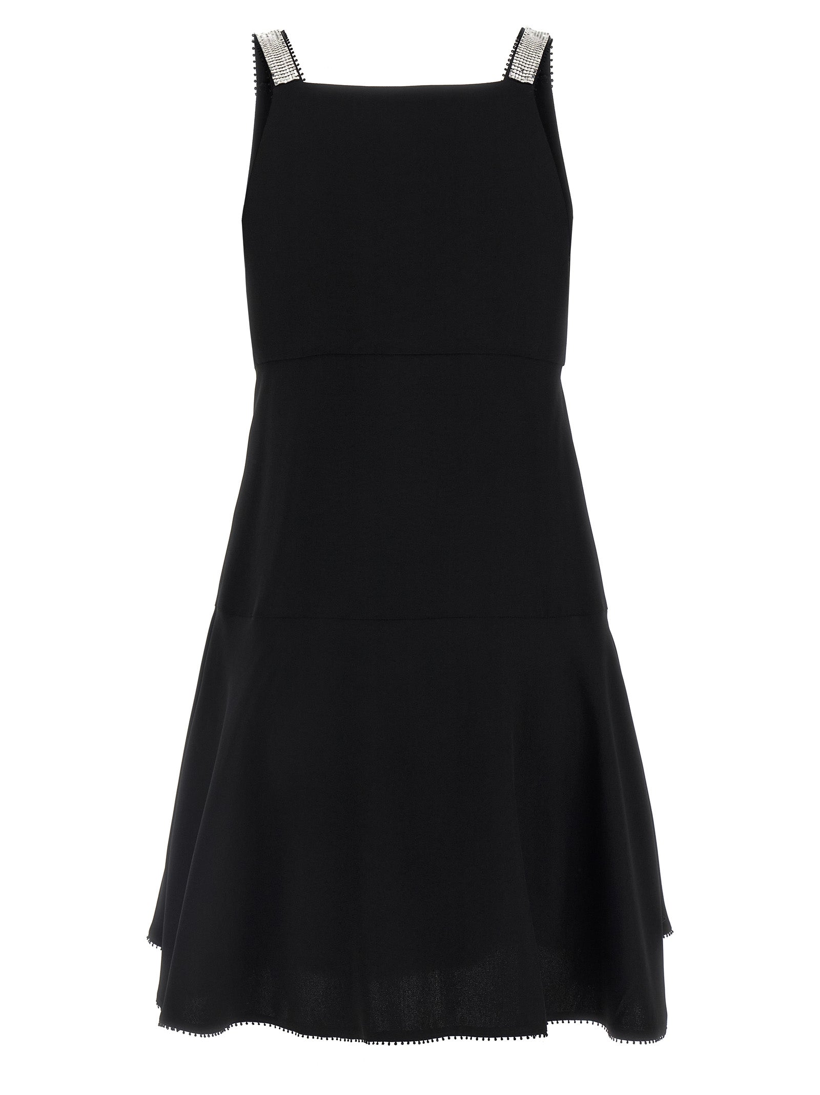 Giovanni Bedin Black Viscose Short Women's Dress