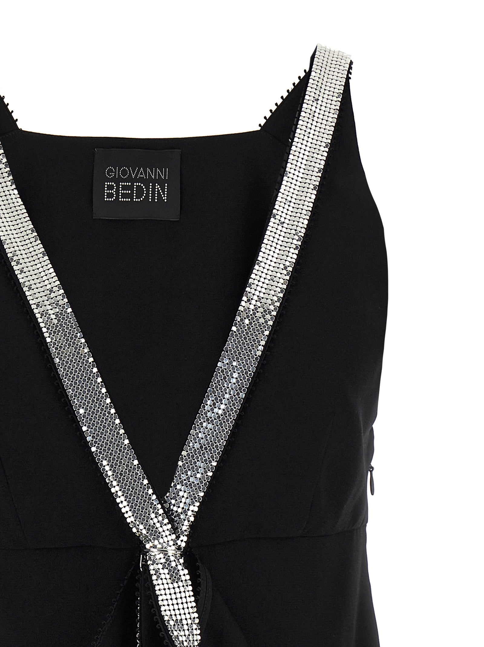 Giovanni Bedin Black Viscose Short Women's Dress