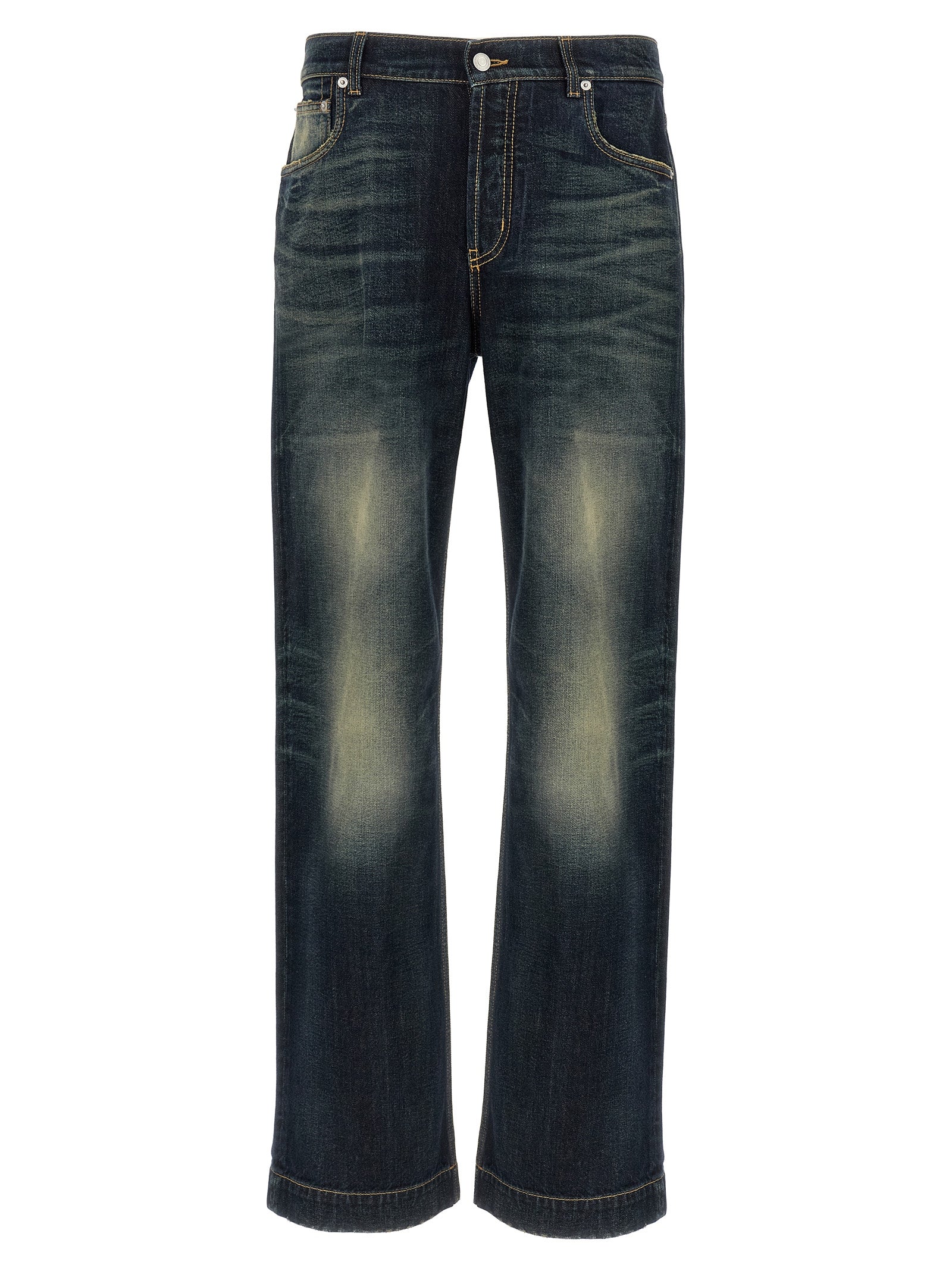 Alexander McQueen Blue Cotton Jeans Men's Denim