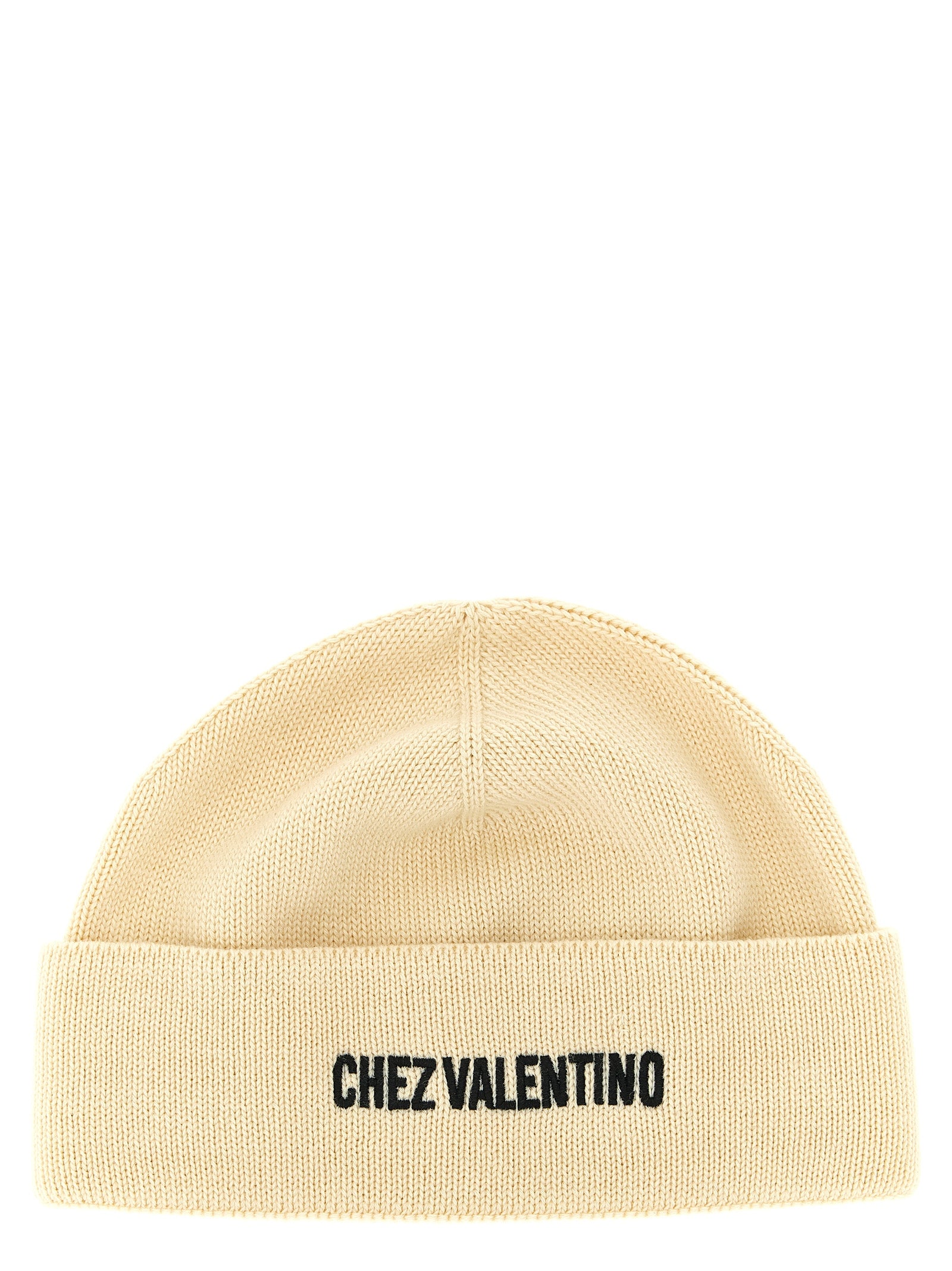 Valentino Garavani Beige Cotton Men's Beanie