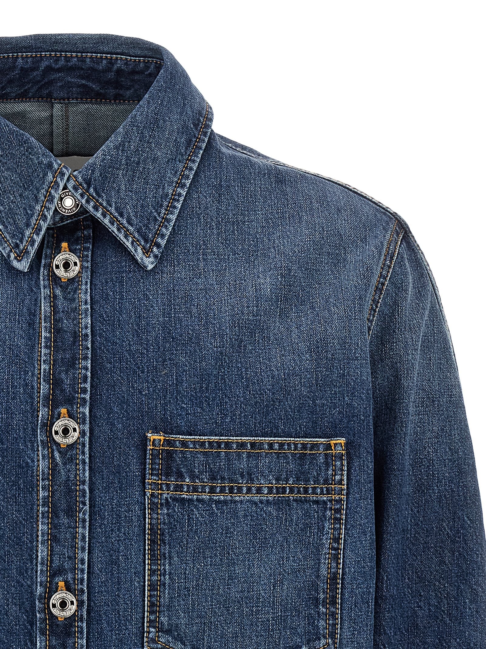 Givenchy Blue Cotton Men's Blouse