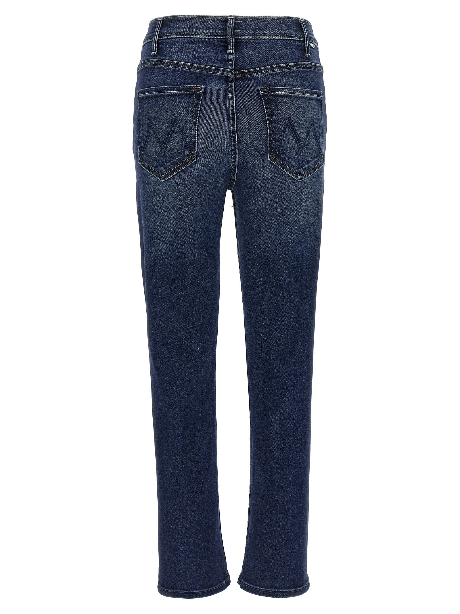 Mother Denim Blue Cotton Flared Women's Jeans
