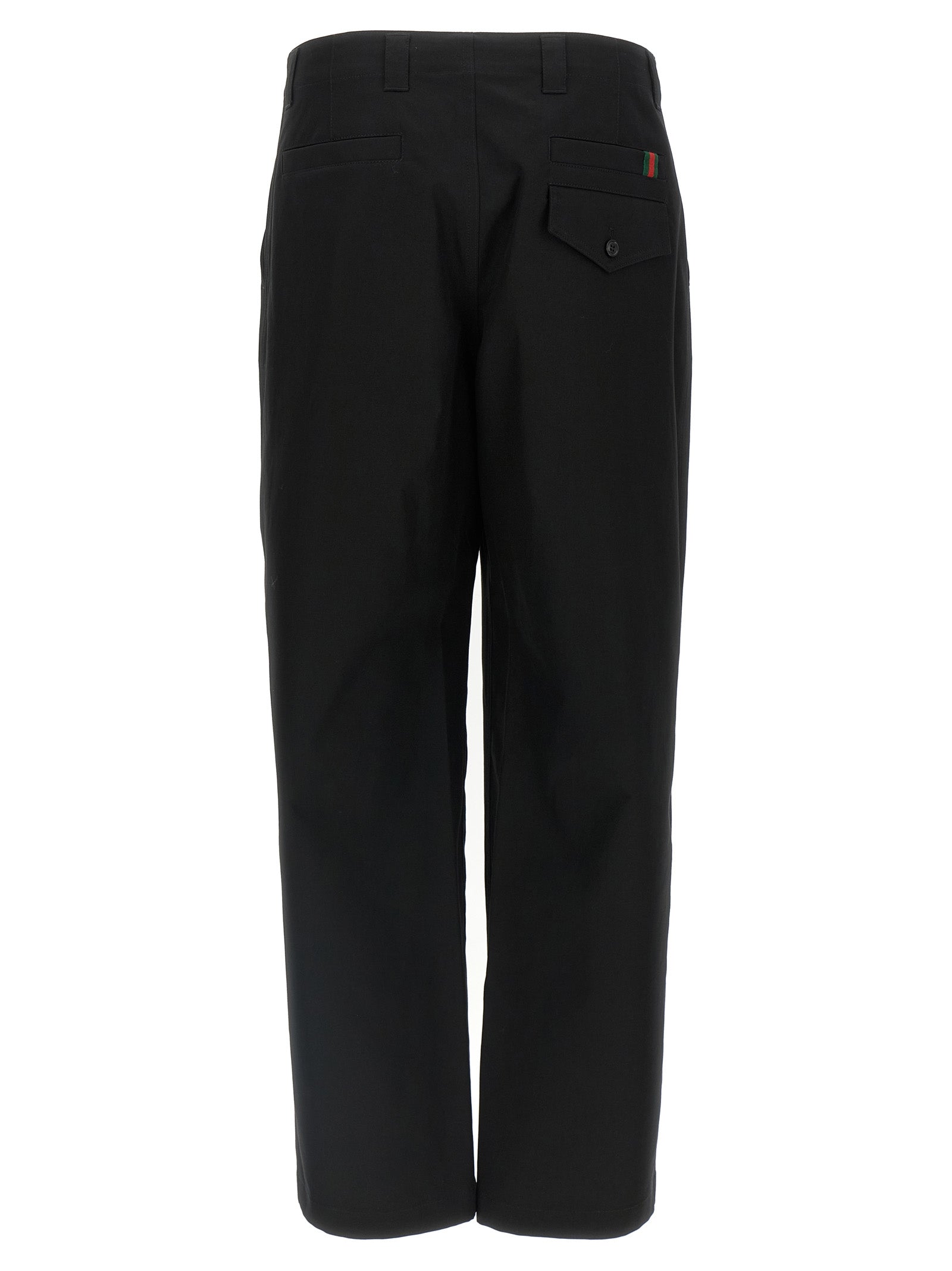 Gucci Black Cotton Casual Men's Pants