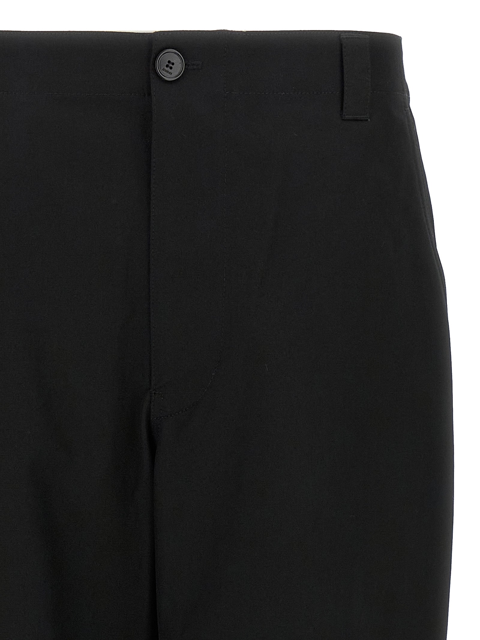 Gucci Black Cotton Casual Men's Pants