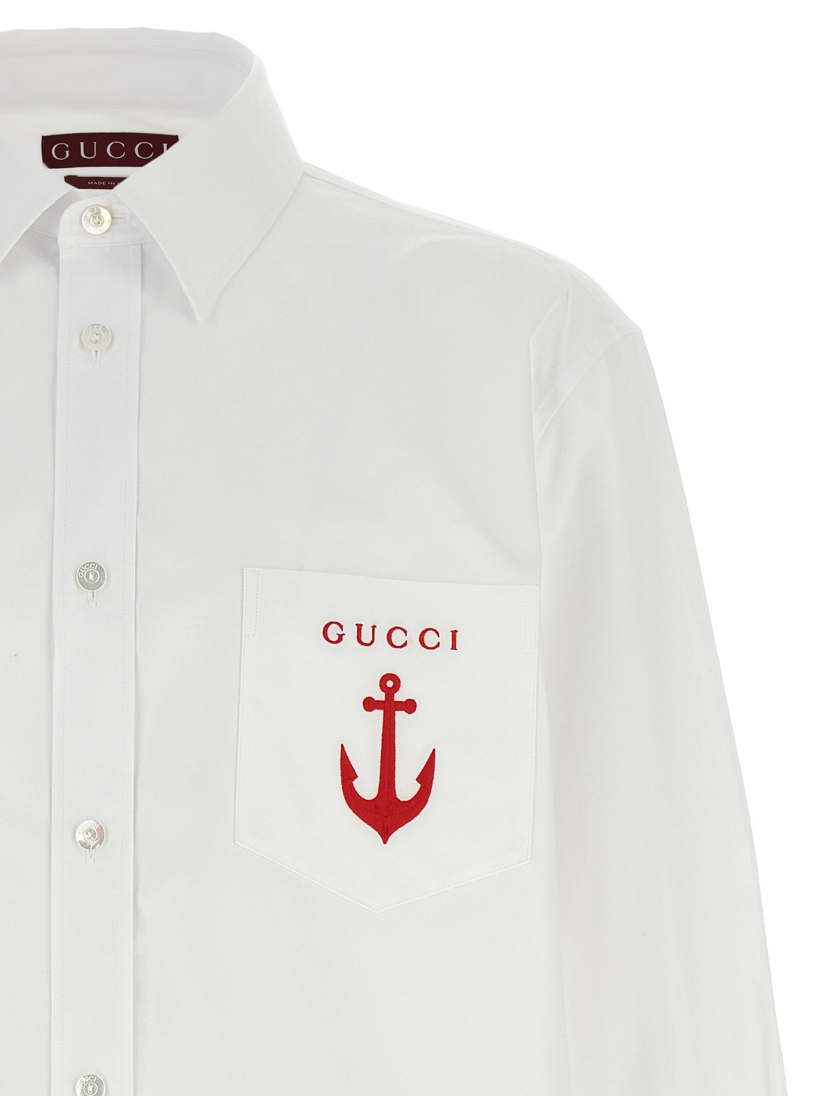 Gucci White Cotton Men's Blouse