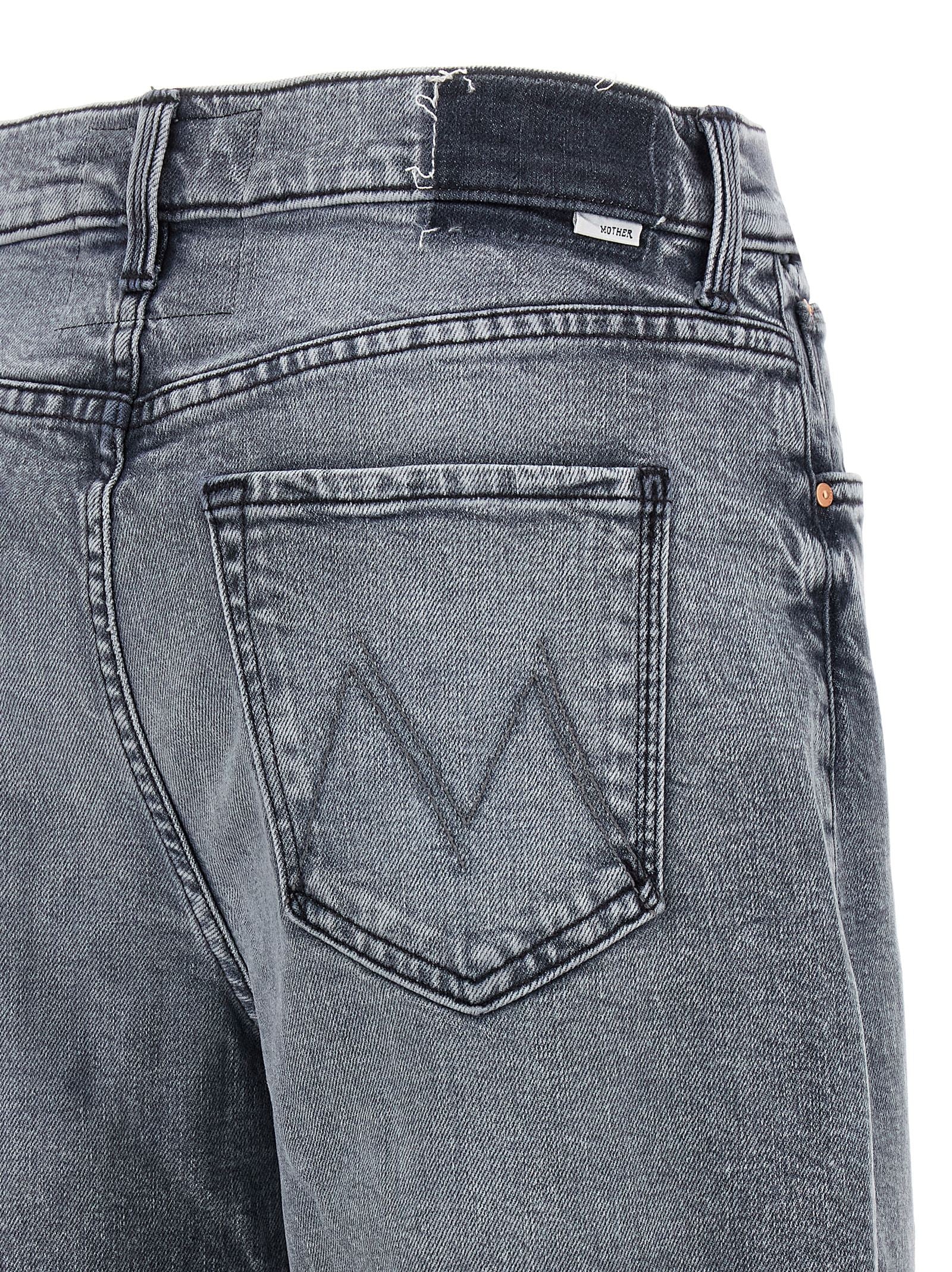 Mother Denim Gray Cotton Relaxed Fit Women's Jeans