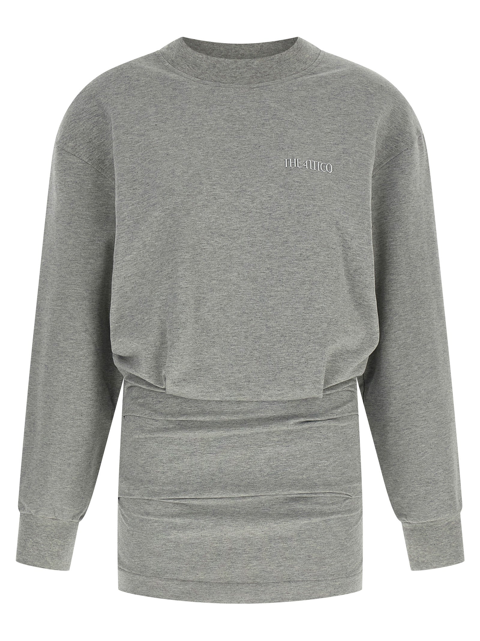 The Attico Gray Cotton Short Women's Dress