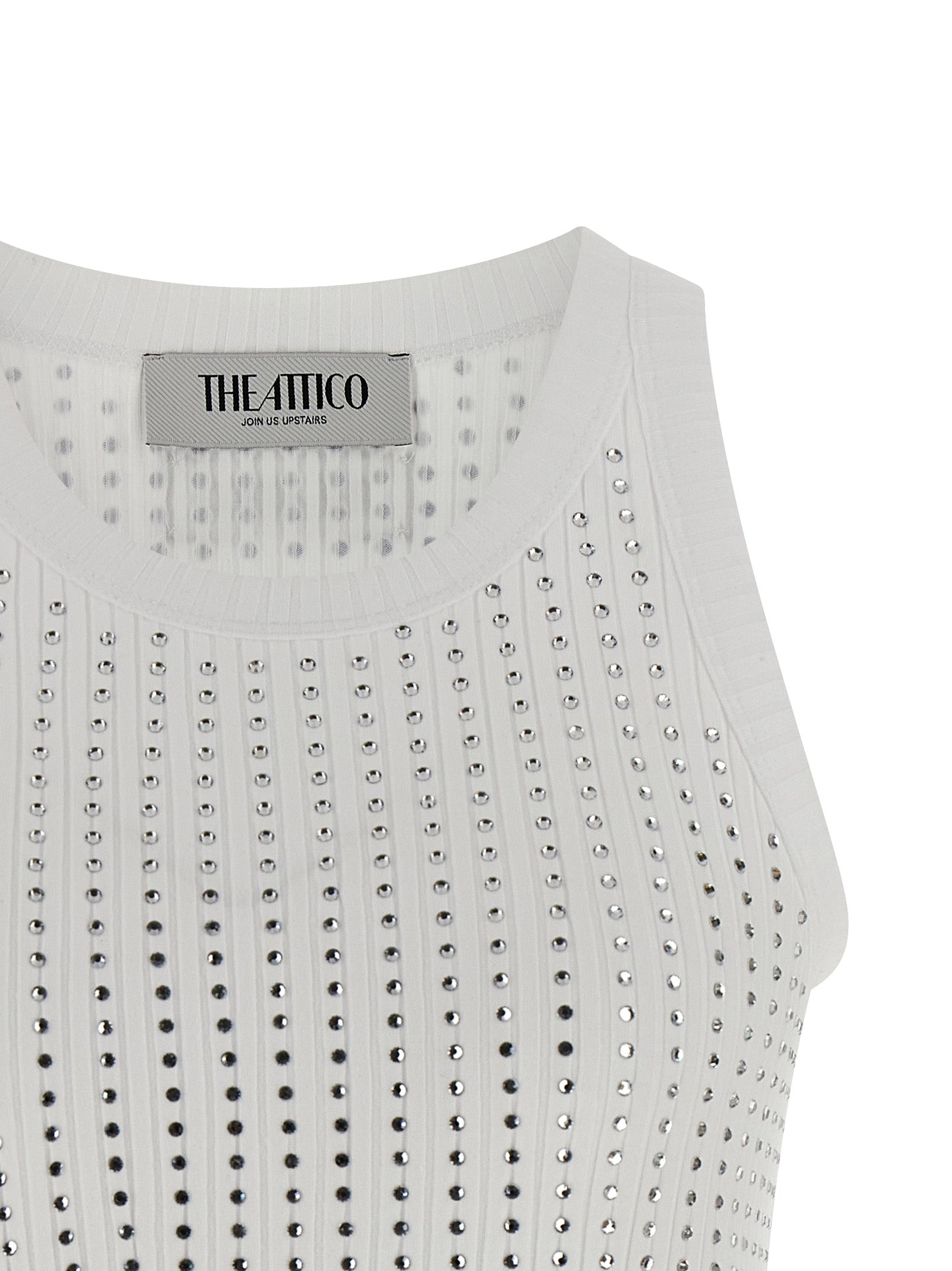 The Attico White Cotton Sleeveles Women's T-Shirt