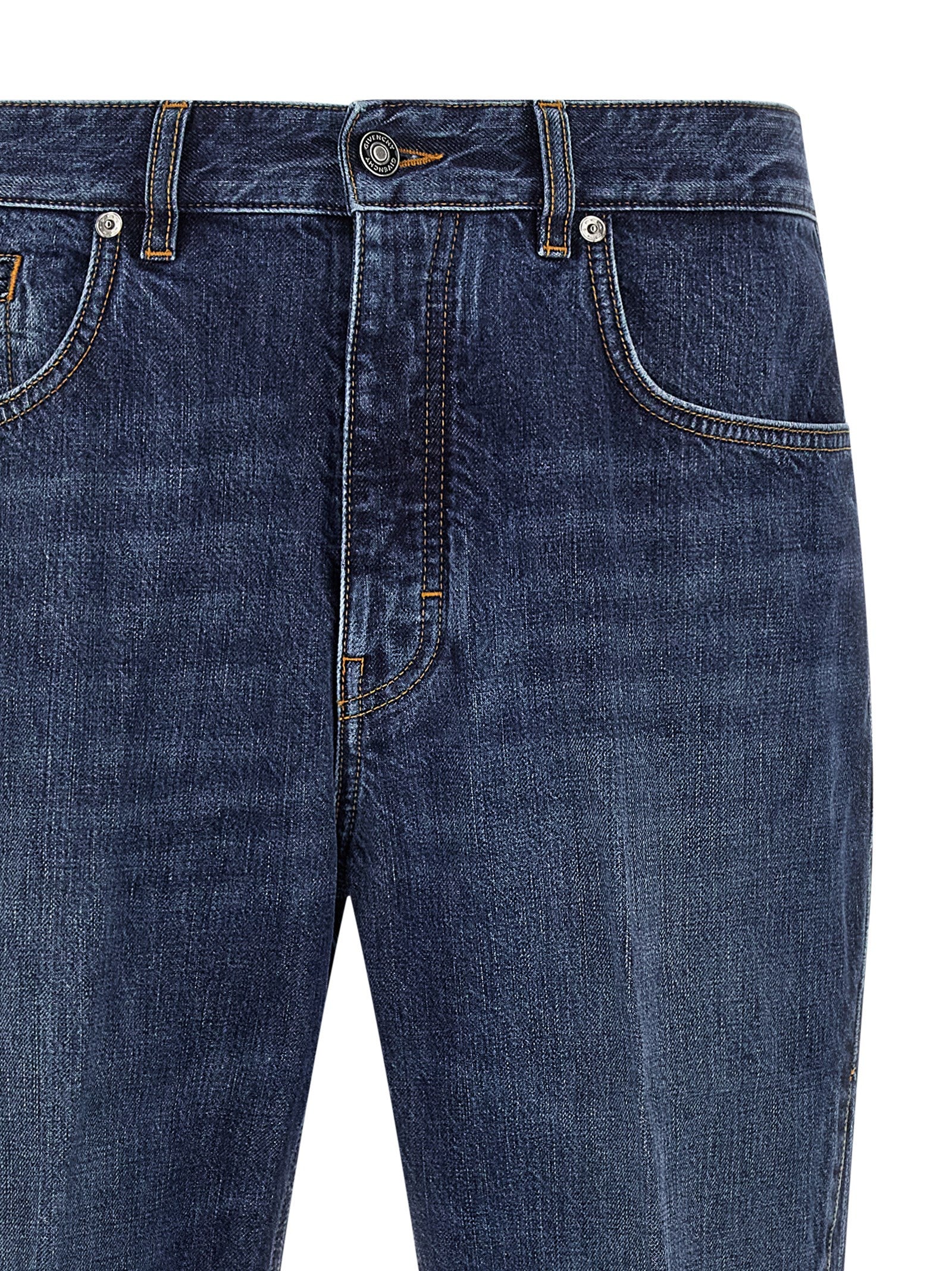 Givenchy Blue Cotton Straight-Leg Men's Jeans