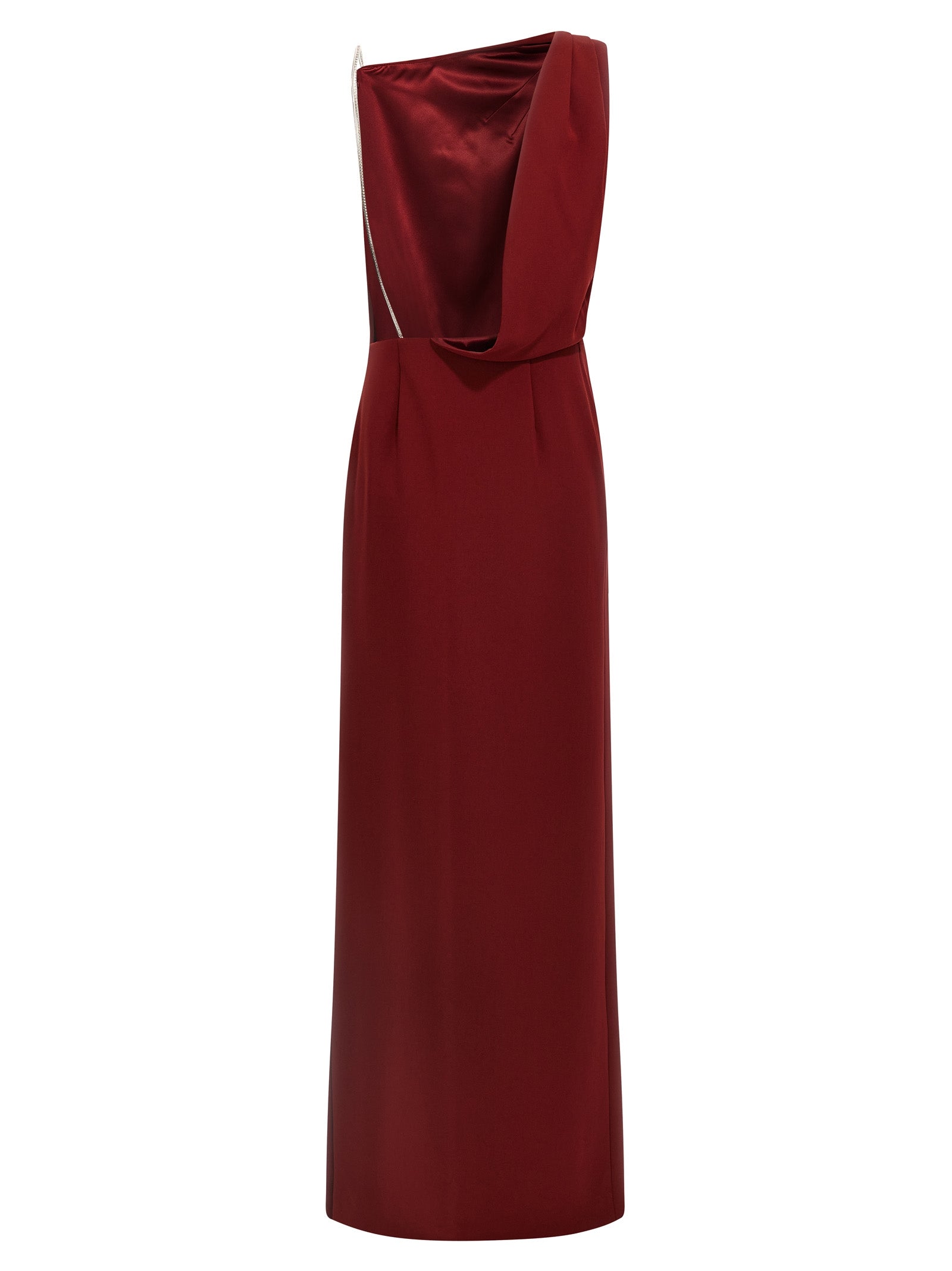 Max Mara Bordeaux Triacetate Long Women's Dress