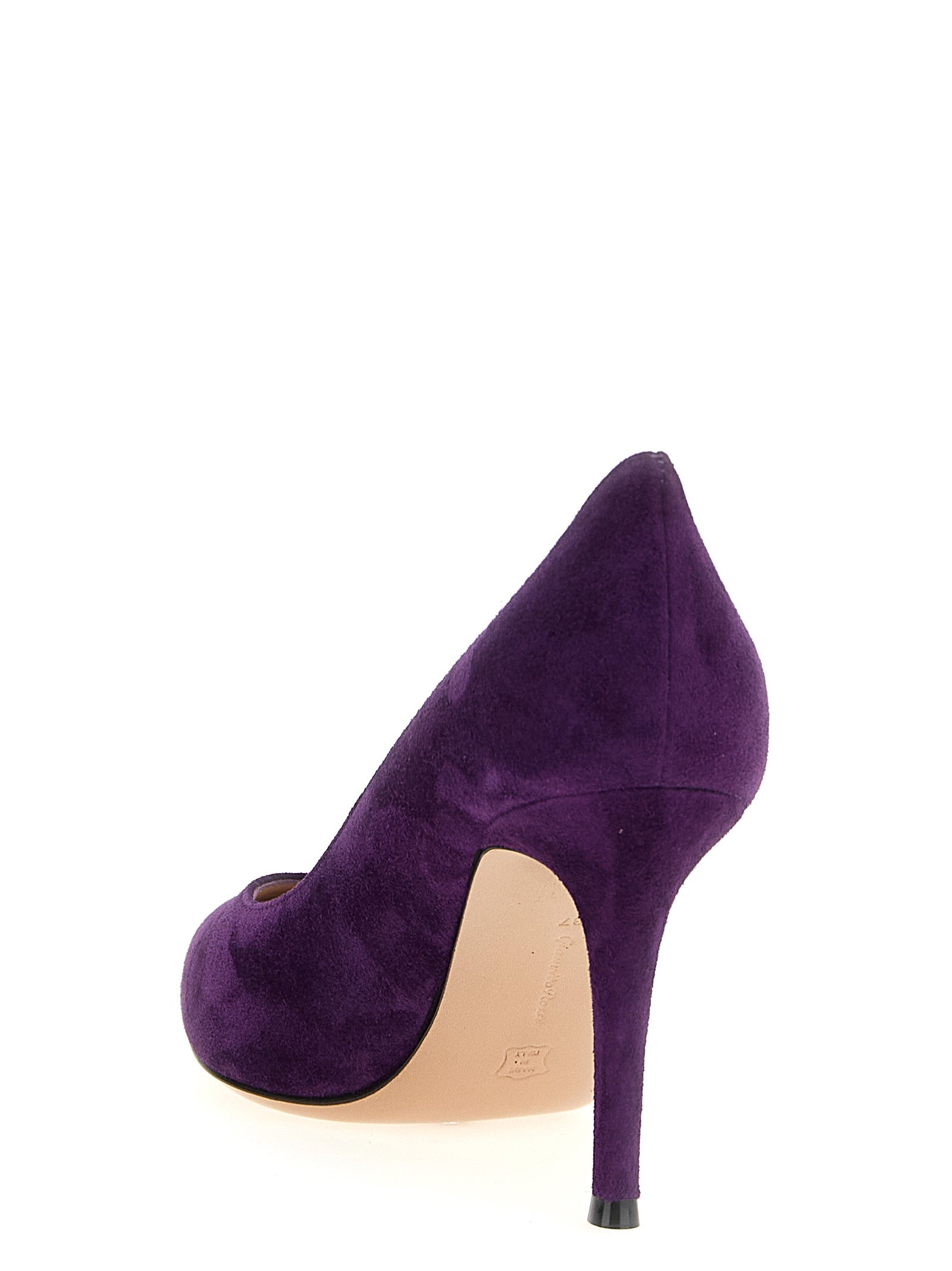 Gianvito Rossi Purple Suede Leather High Heel Women's Pumps