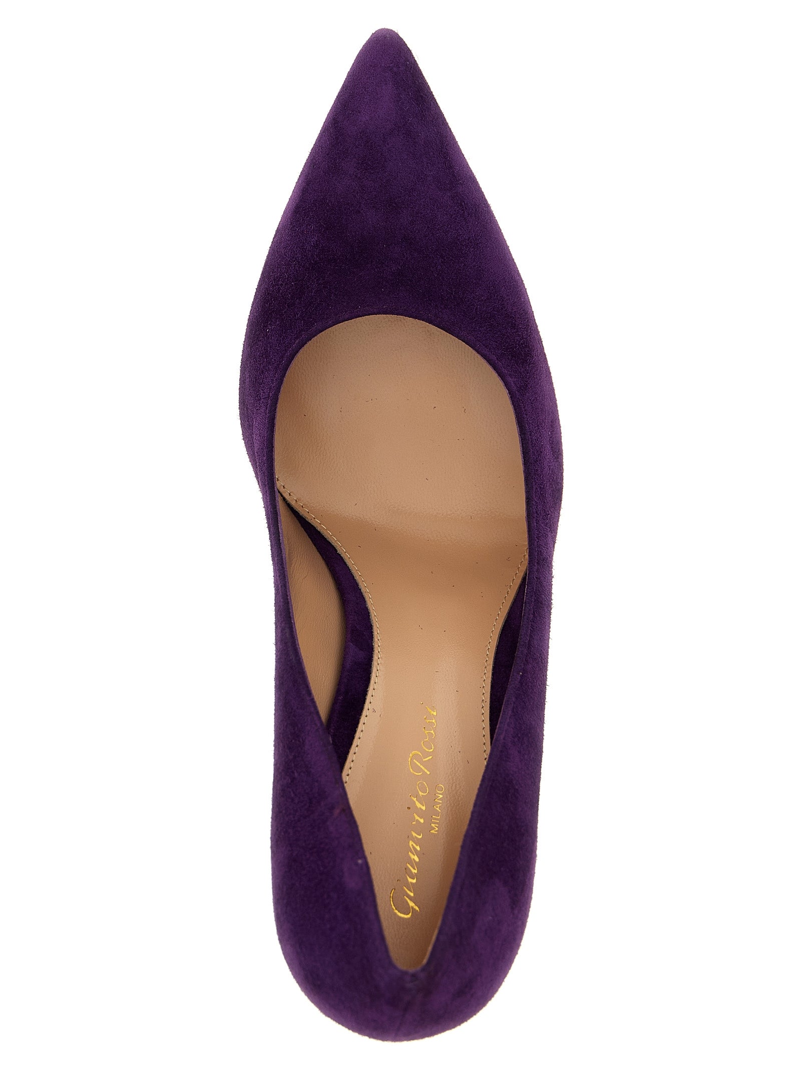 Gianvito Rossi Purple Suede Leather High Heel Women's Pumps