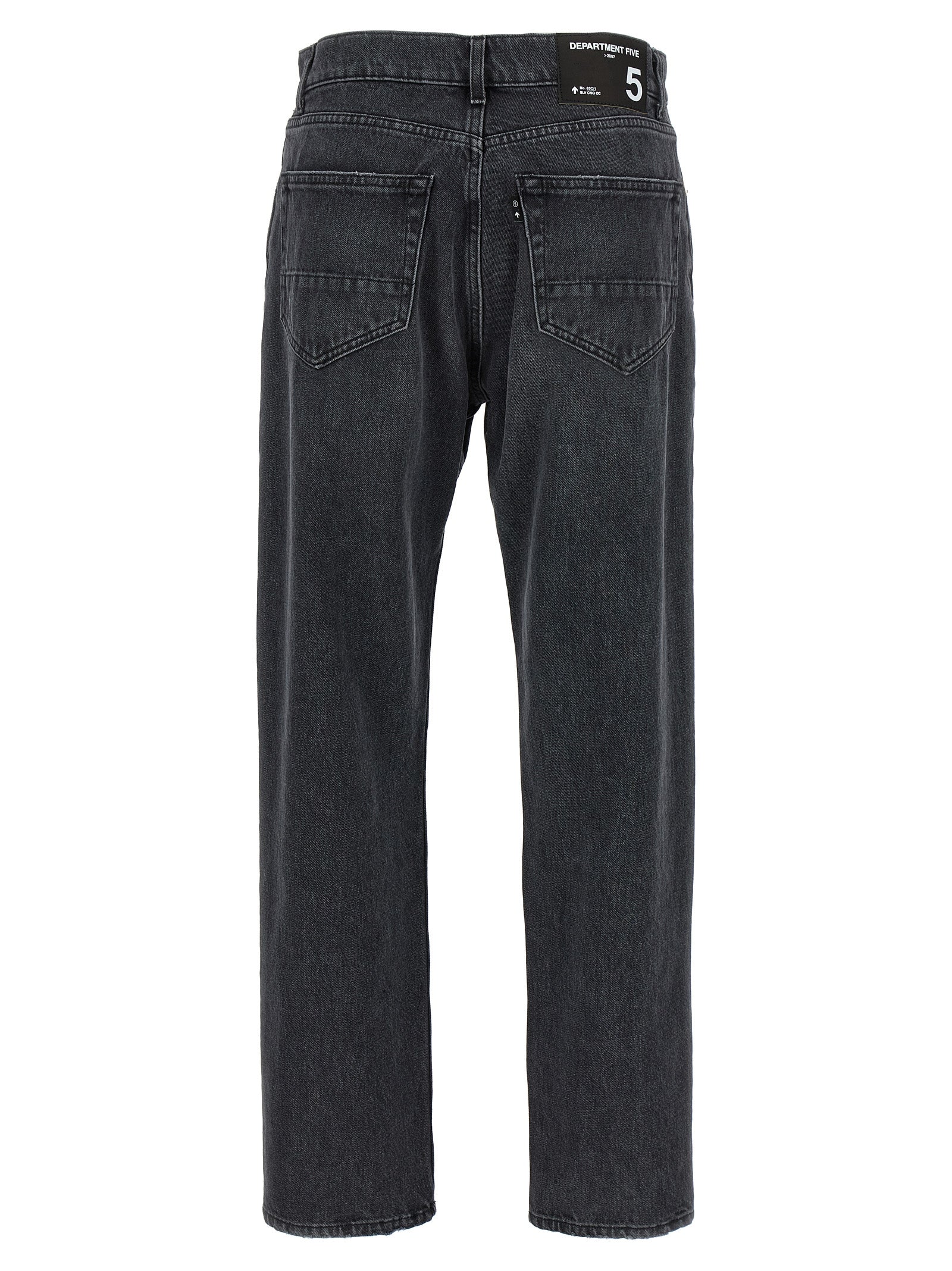 Department 5 Black Cotton Straight-Leg Men's Jeans