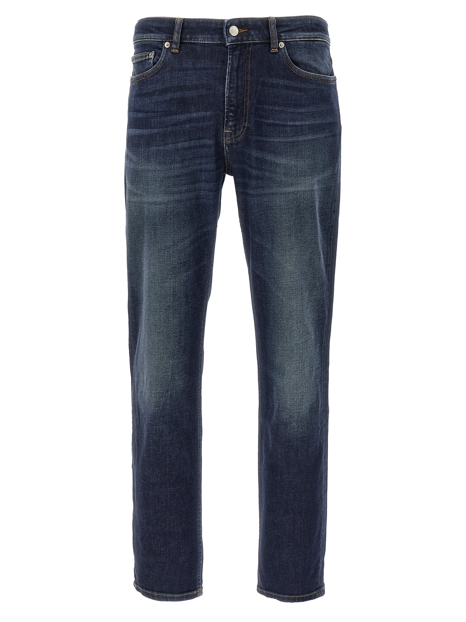 Department 5 Blue Cotton Straight-Leg Men's Jeans