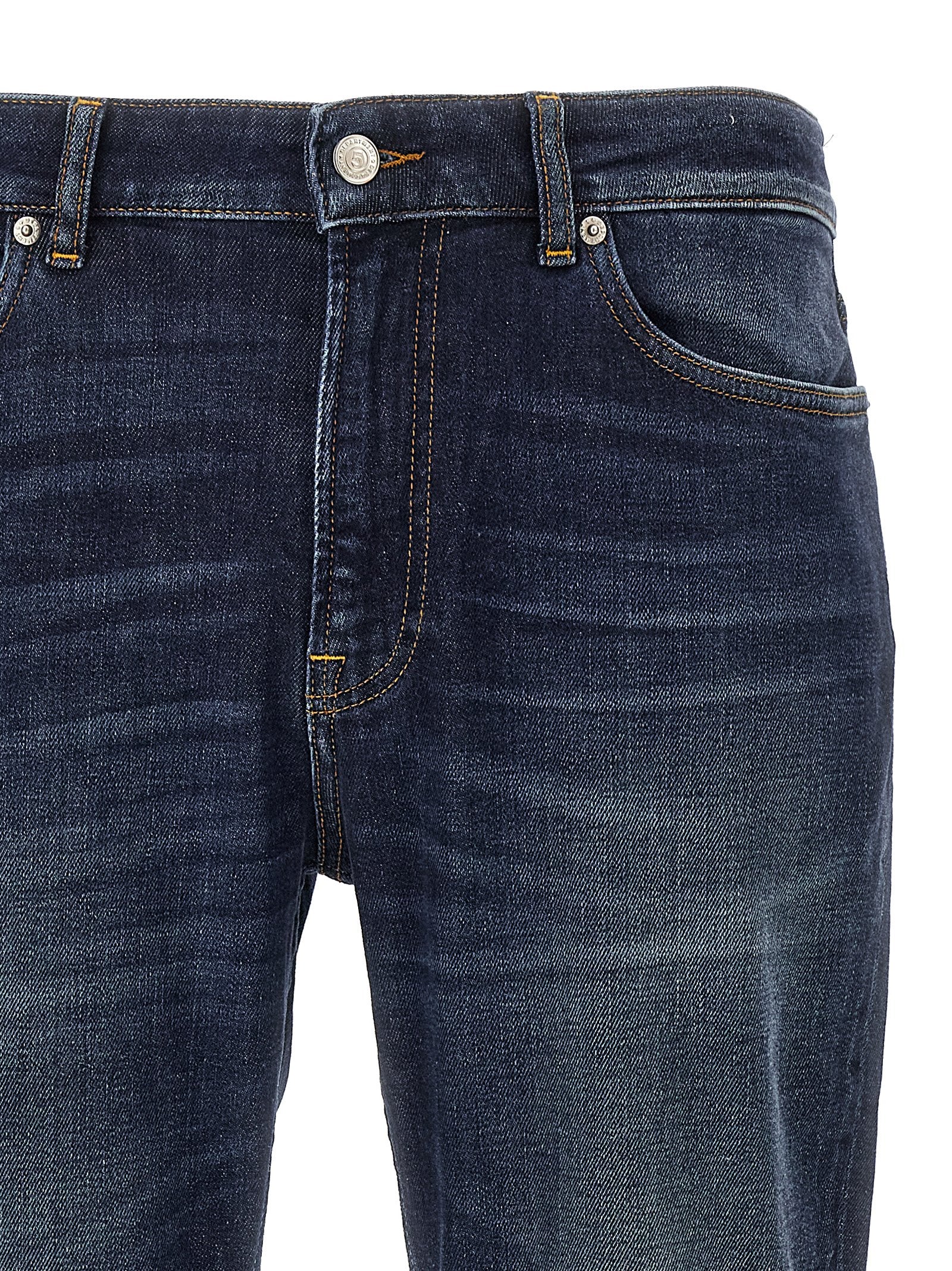 Department 5 Blue Cotton Straight-Leg Men's Jeans