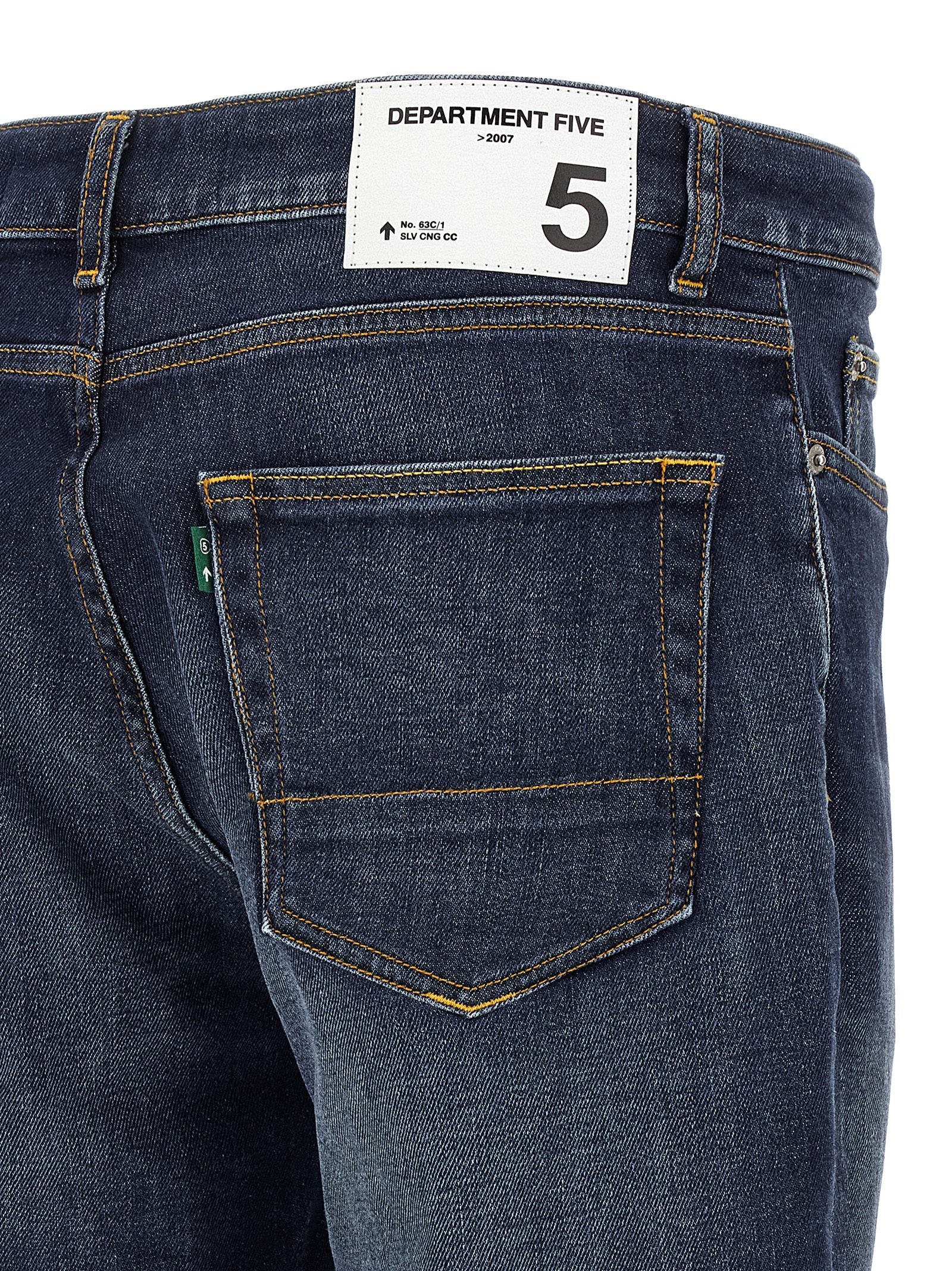 Department 5 Blue Cotton Straight-Leg Men's Jeans