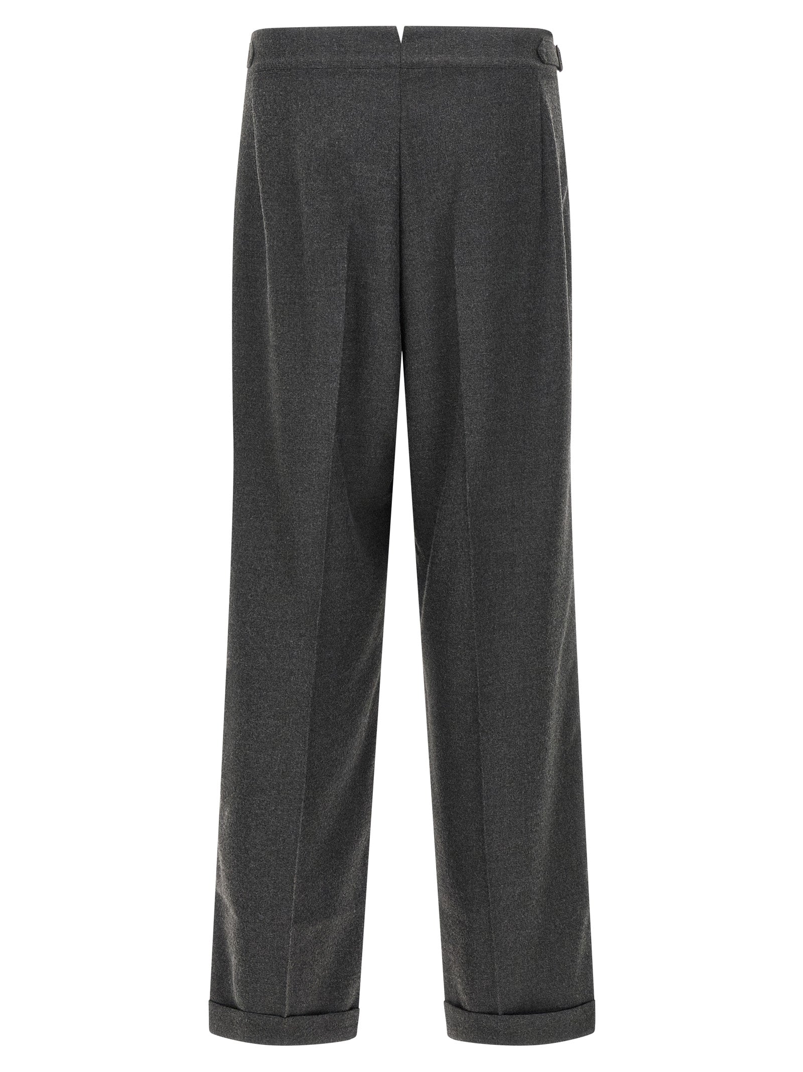 CELLAR DOOR Gray Polyester Casual Men's Pants