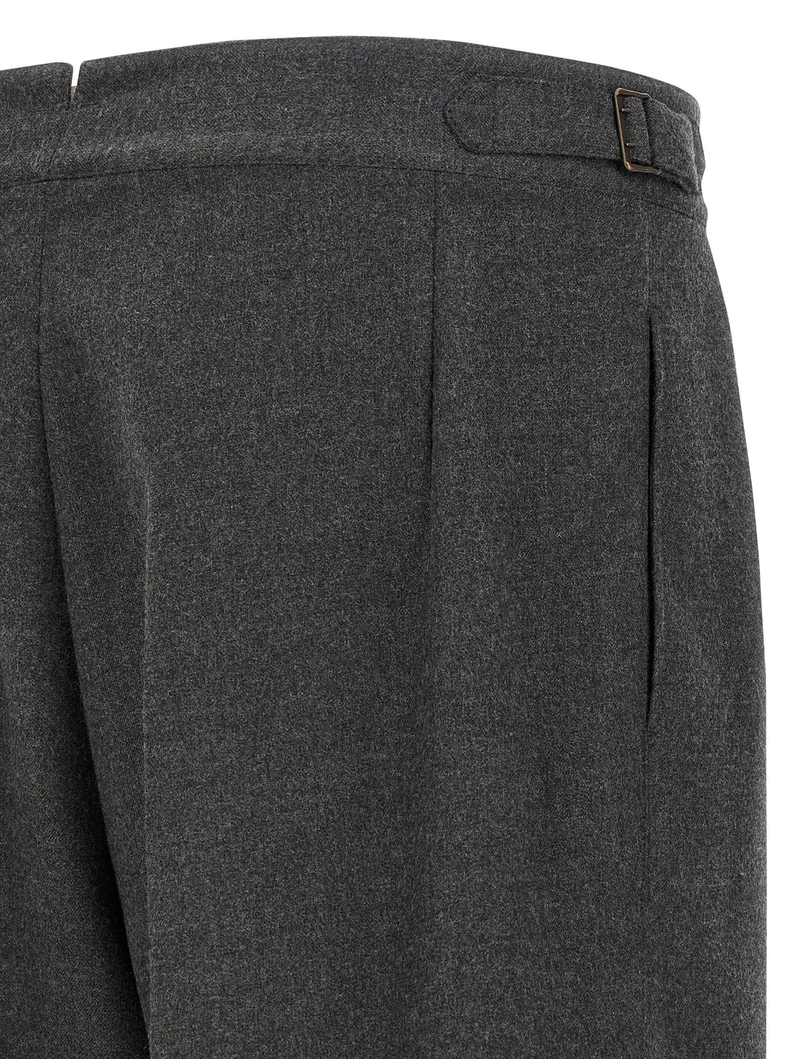 CELLAR DOOR Gray Polyester Casual Men's Pants