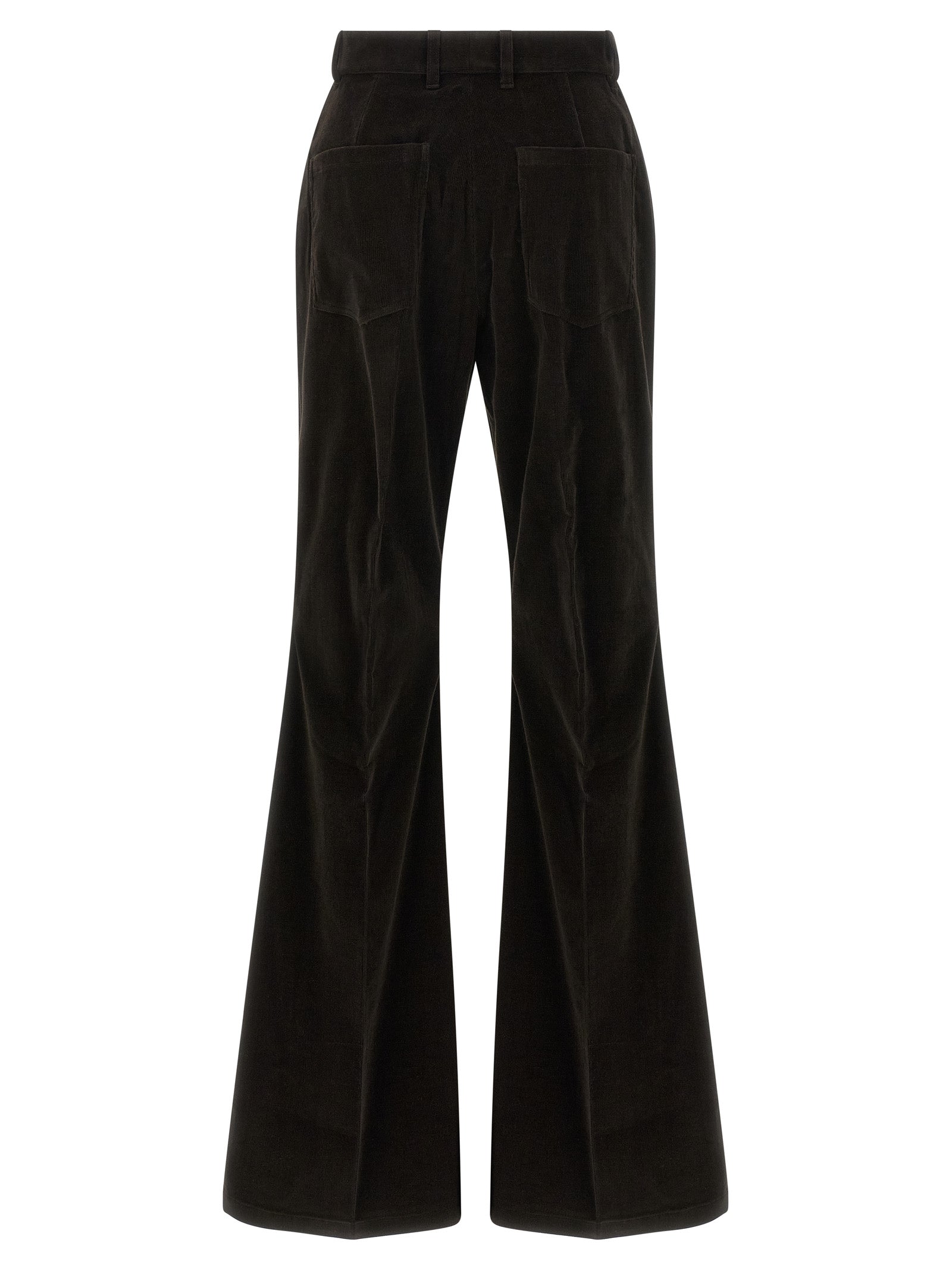 Ferragamo Brown Cotton Flared Women's Pants