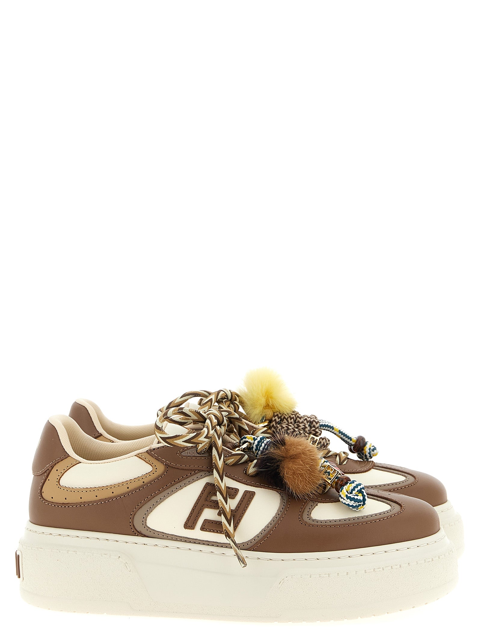 Fendi Multicolor Calfskin Platform Women's Sneakers