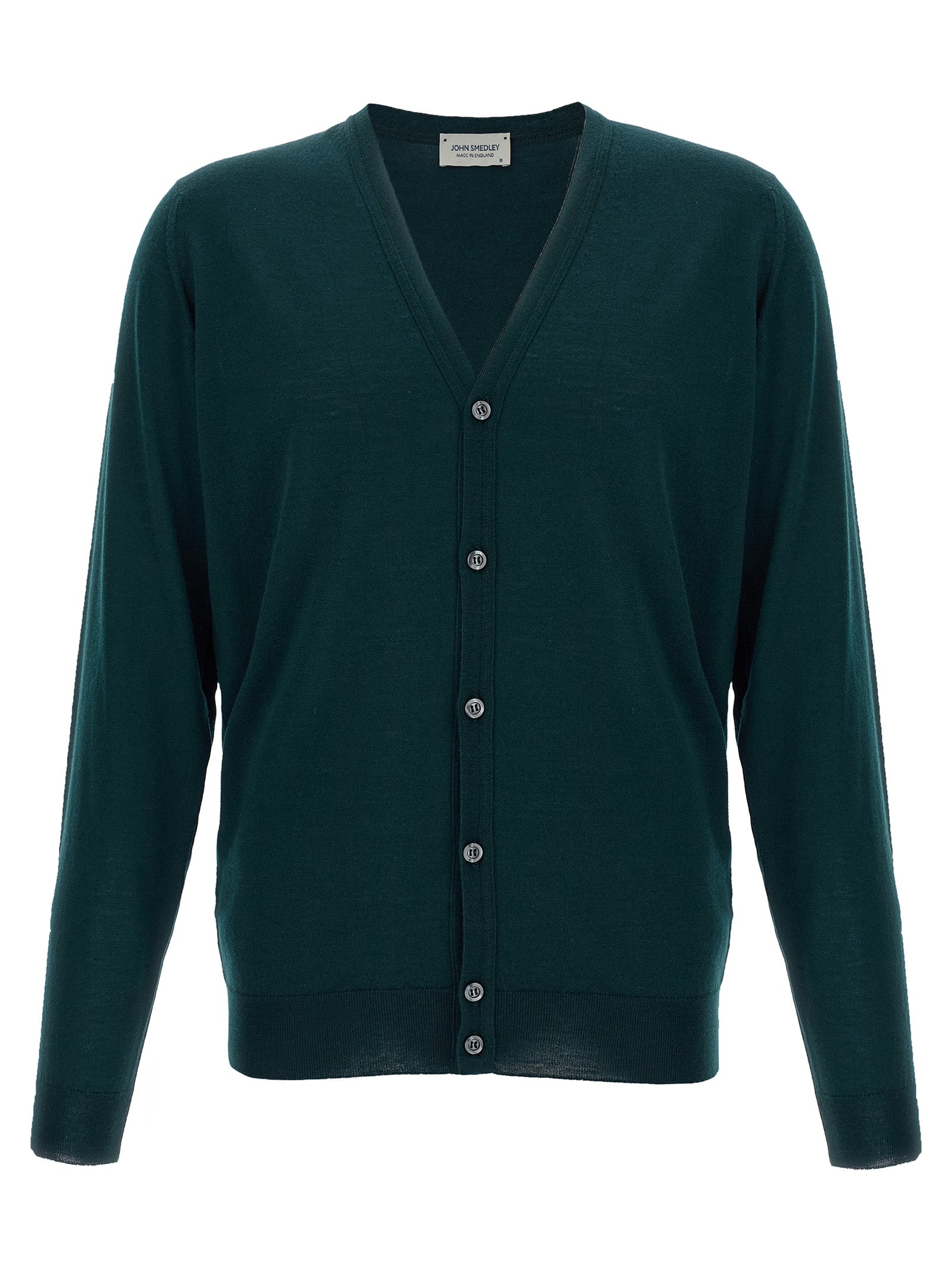 JOHN SMEDLEY Bicolor Merino Wool Men's Cardigan