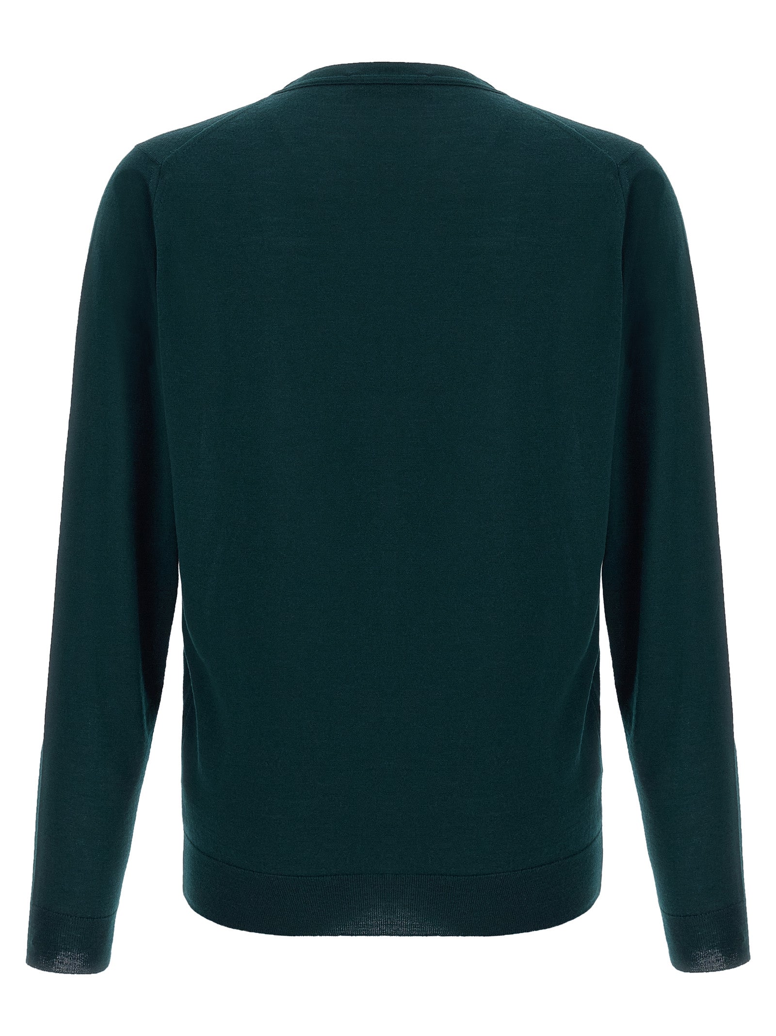 JOHN SMEDLEY Bicolor Merino Wool Men's Cardigan