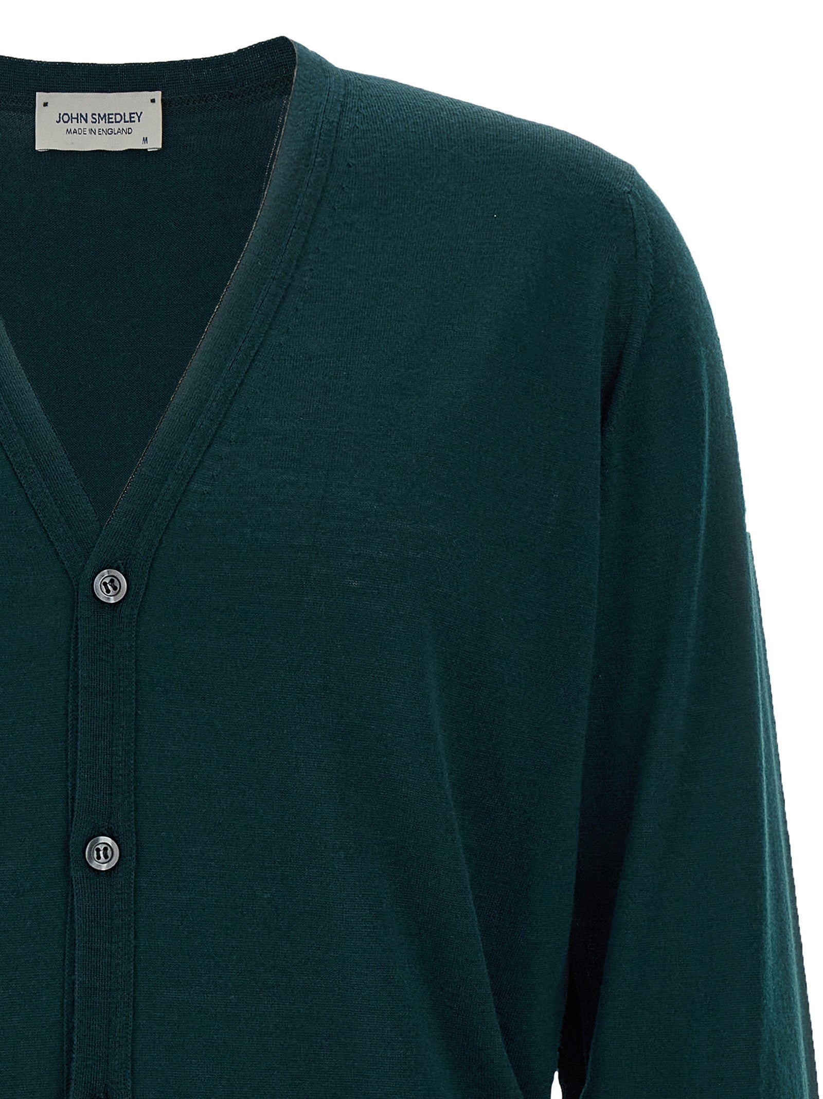 JOHN SMEDLEY Bicolor Merino Wool Men's Cardigan