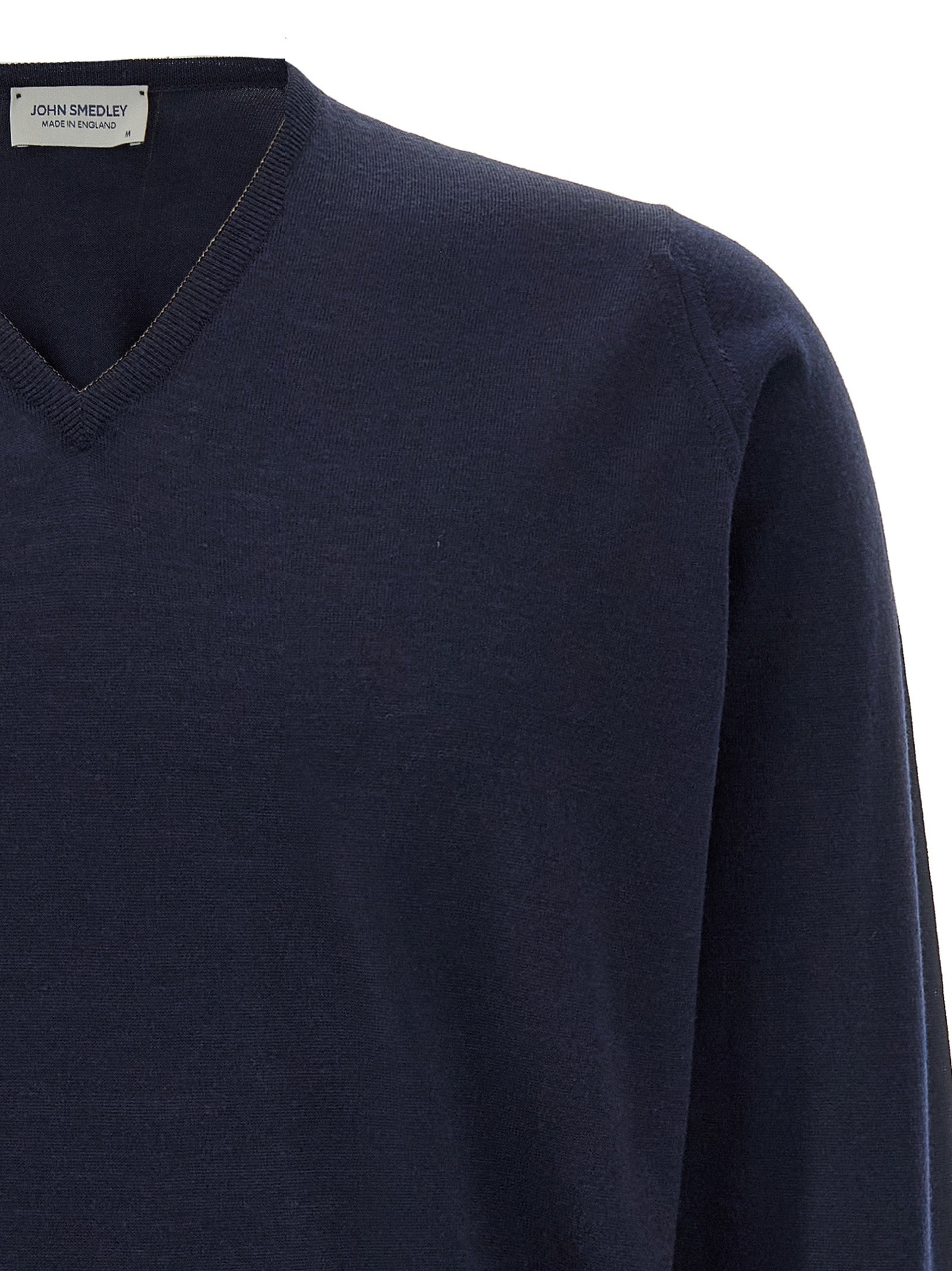 JOHN SMEDLEY Blue Merino Wool Men's Cardigan