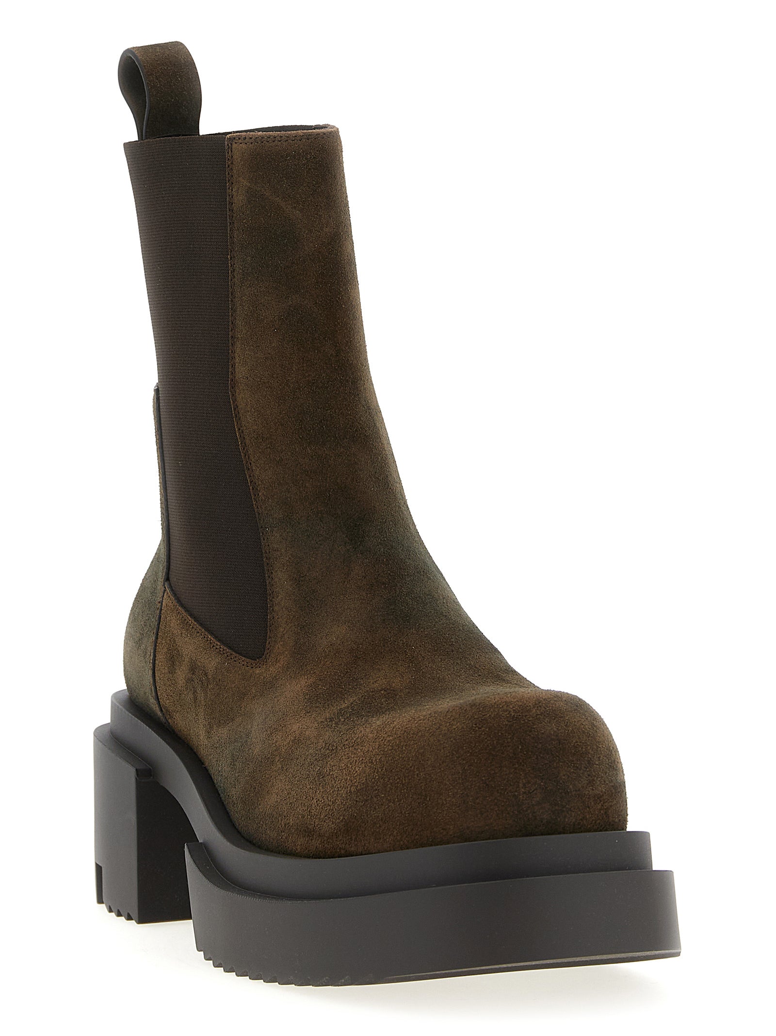Rick Owens Brown Calfskin Ankle Men's Boots