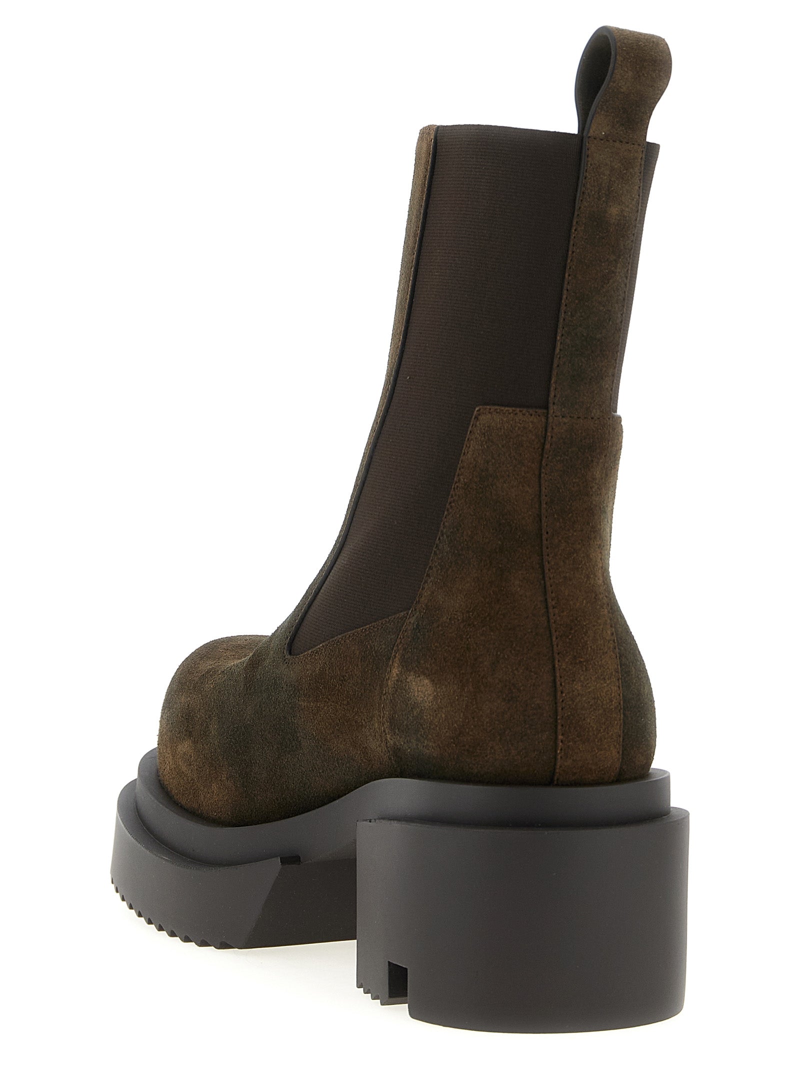 Rick Owens Brown Calfskin Ankle Men's Boots
