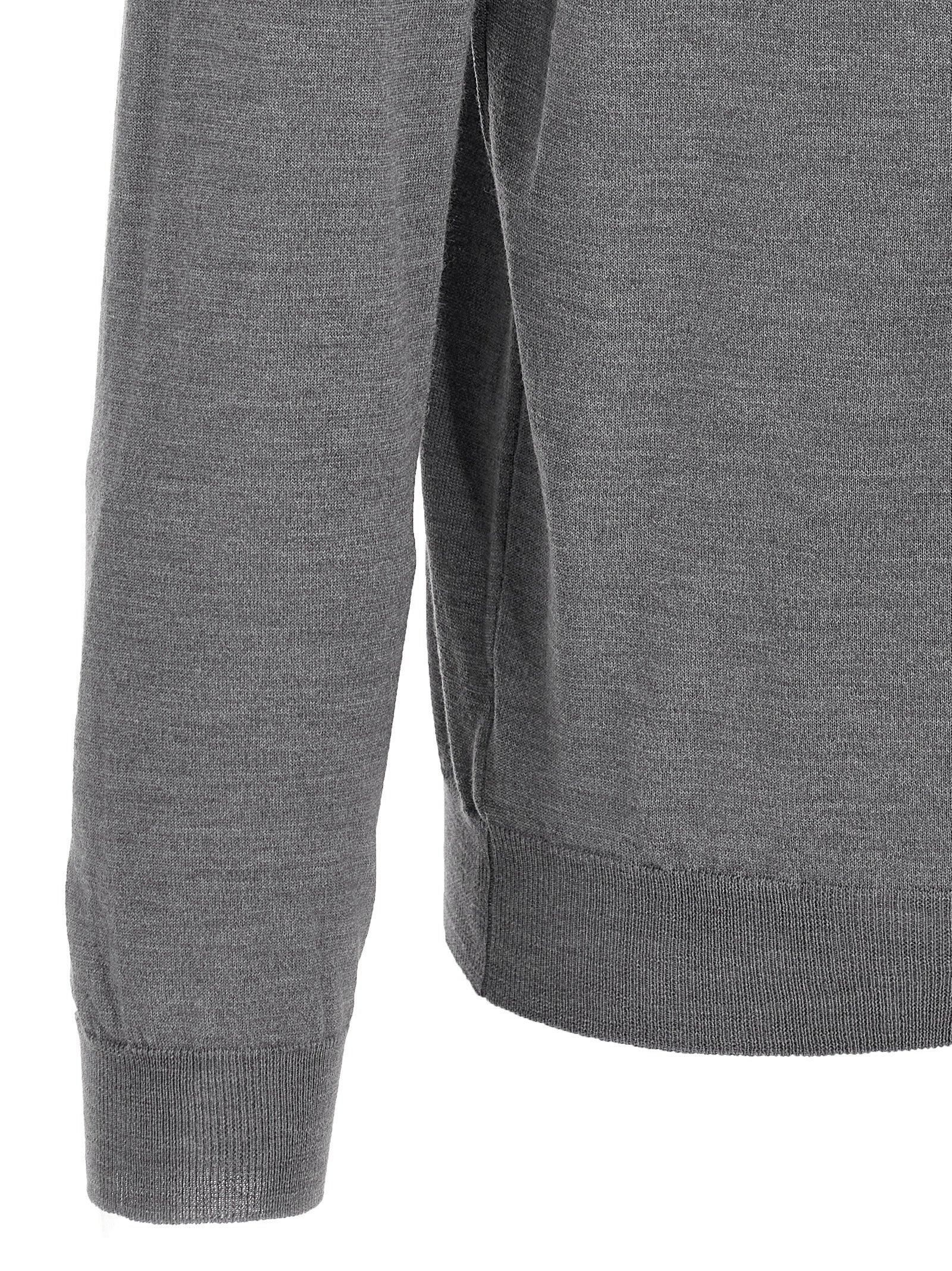 ZANONE Gray Cashmere Polo Men's Shirt