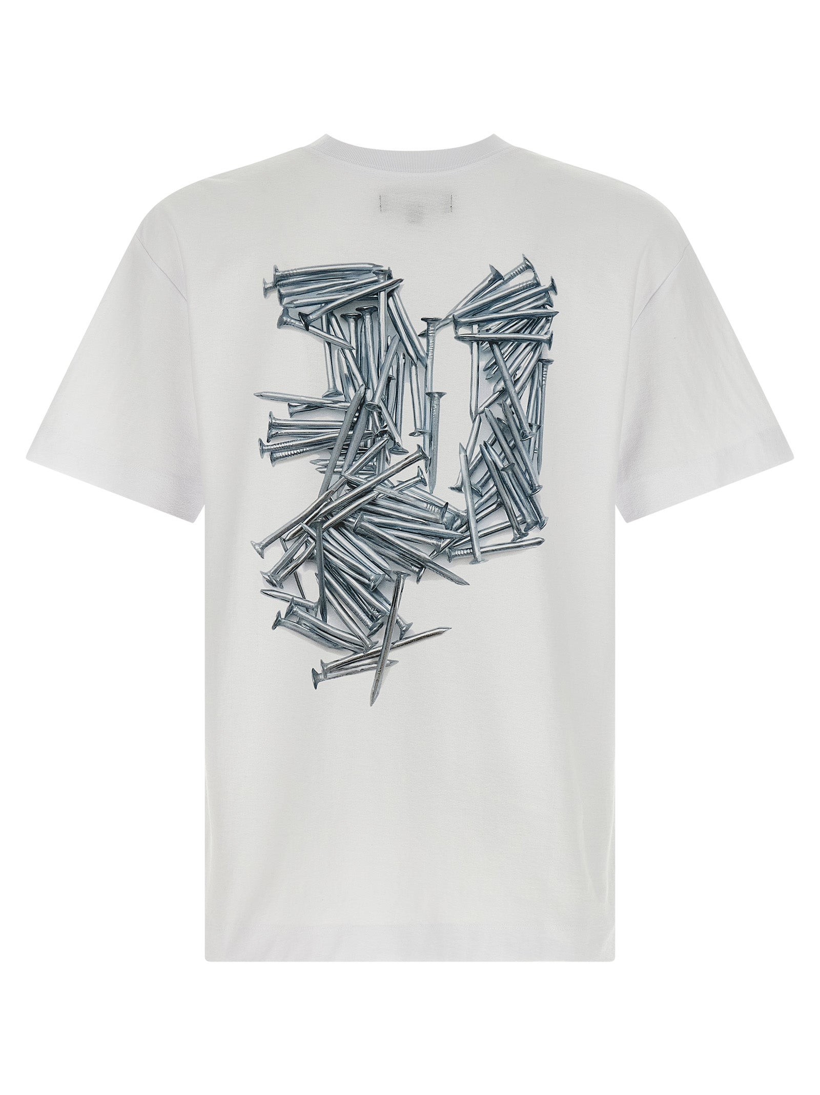 PURPLE White Cotton Men's T-Shirt